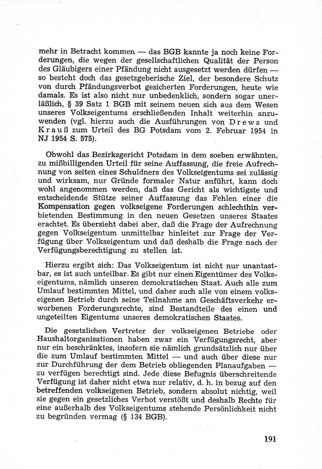 Rechtsstaat in zweierlei Hinsicht, Untersuchungsausschuß freiheitlicher Juristen (UfJ) [Bundesrepublik Deutschland (BRD)] 1956, Seite 191 (R.-St. UfJ BRD 1956, S. 191)