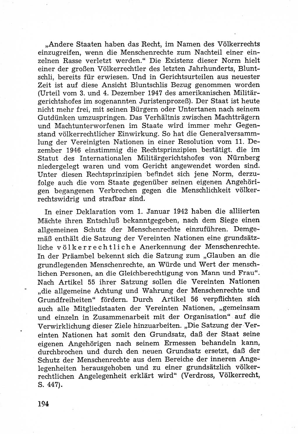 Rechtsstaat in zweierlei Hinsicht, Untersuchungsausschuß freiheitlicher Juristen (UfJ) [Bundesrepublik Deutschland (BRD)] 1956, Seite 194 (R.-St. UfJ BRD 1956, S. 194)