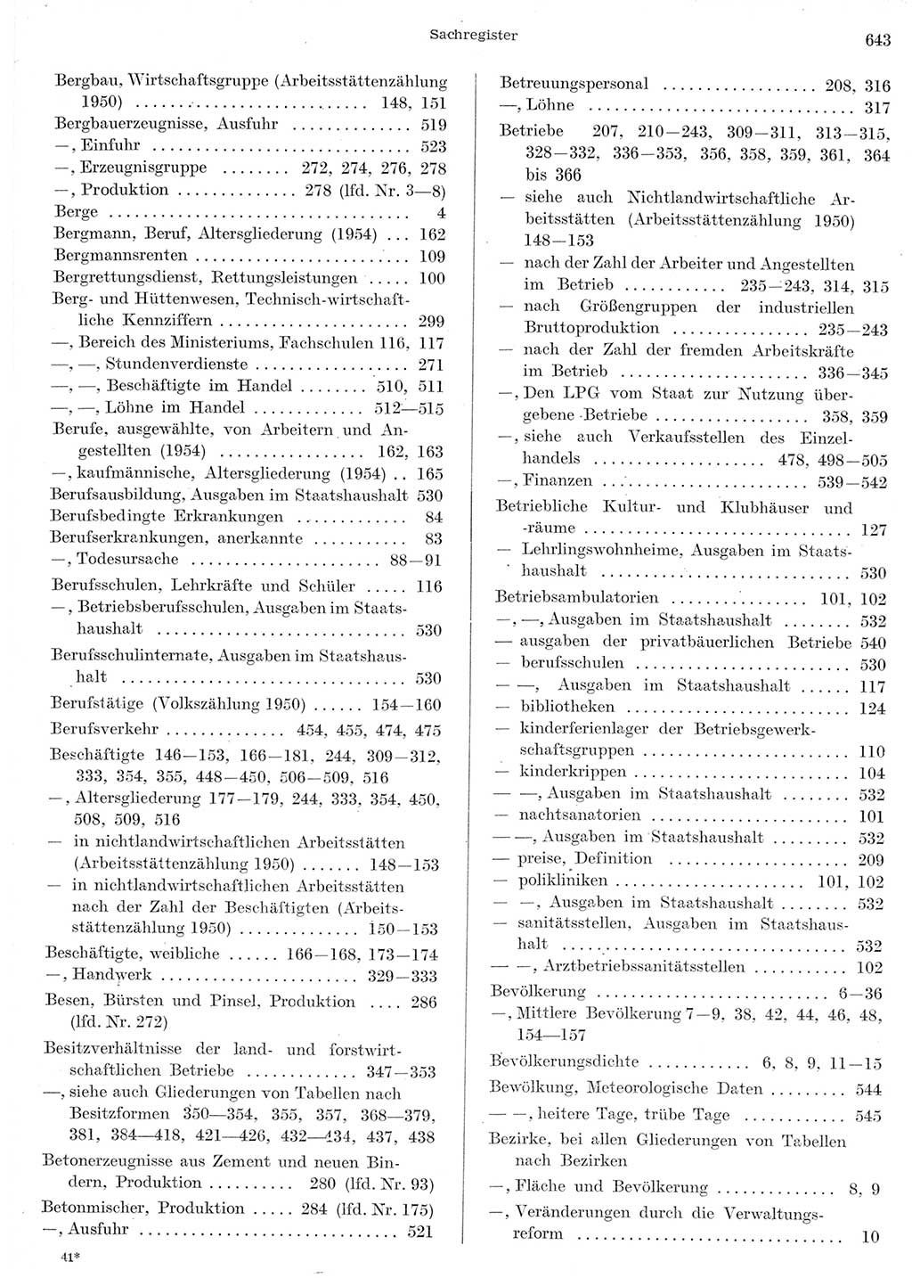 Statistisches Jahrbuch der Deutschen Demokratischen Republik (DDR) 1956, Seite 643 (Stat. Jb. DDR 1956, S. 643)