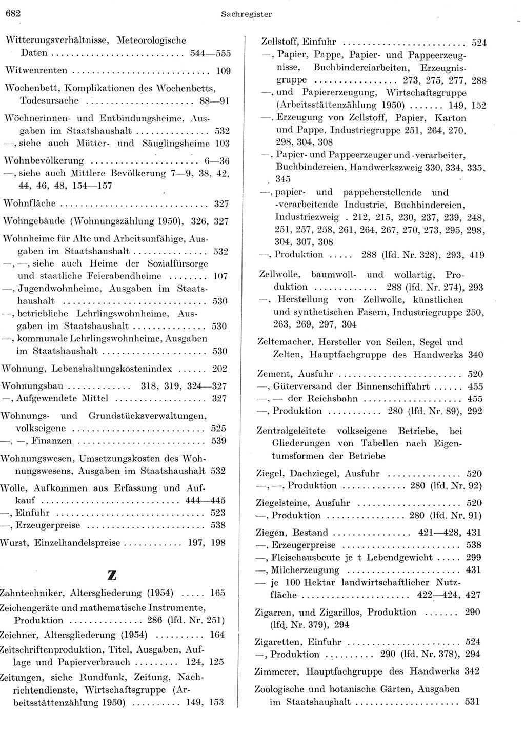 Statistisches Jahrbuch der Deutschen Demokratischen Republik (DDR) 1956, Seite 682 (Stat. Jb. DDR 1956, S. 682)