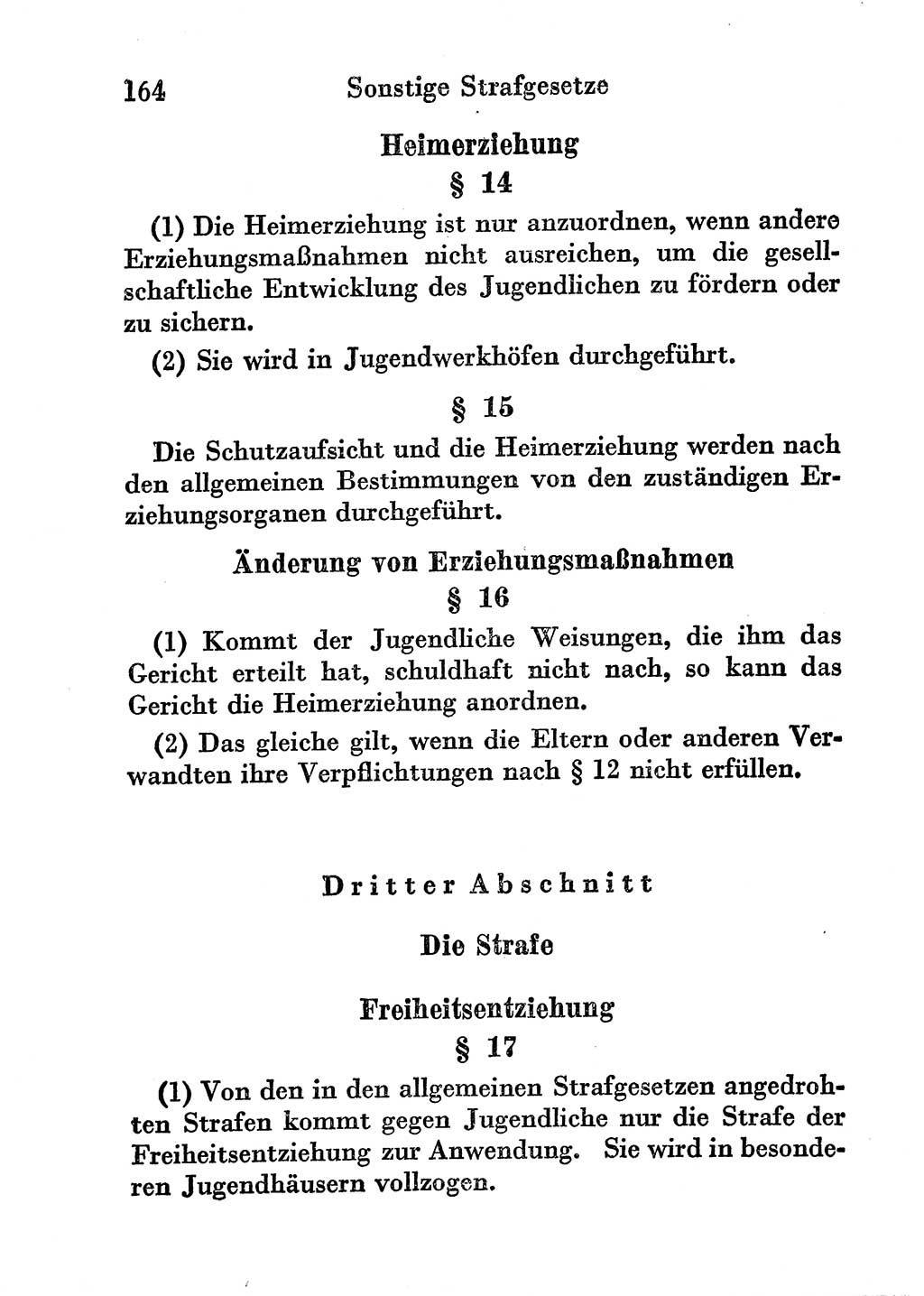 Strafgesetzbuch (StGB) und andere Strafgesetze [Deutsche Demokratische Republik (DDR)] 1956, Seite 164 (StGB Strafges. DDR 1956, S. 164)