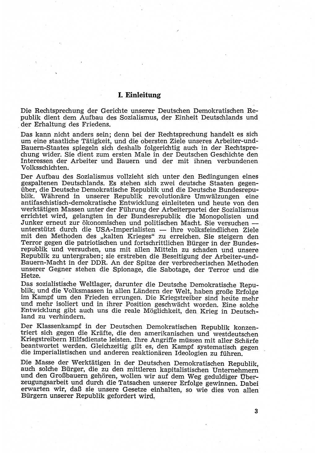 Strafverfahren in der Deutschen Demokratischen Republik (DDR) und seine demokratischen Prinzipien 1956, Seite 3 (Str.-Verf. DDR 1956, S. 3)