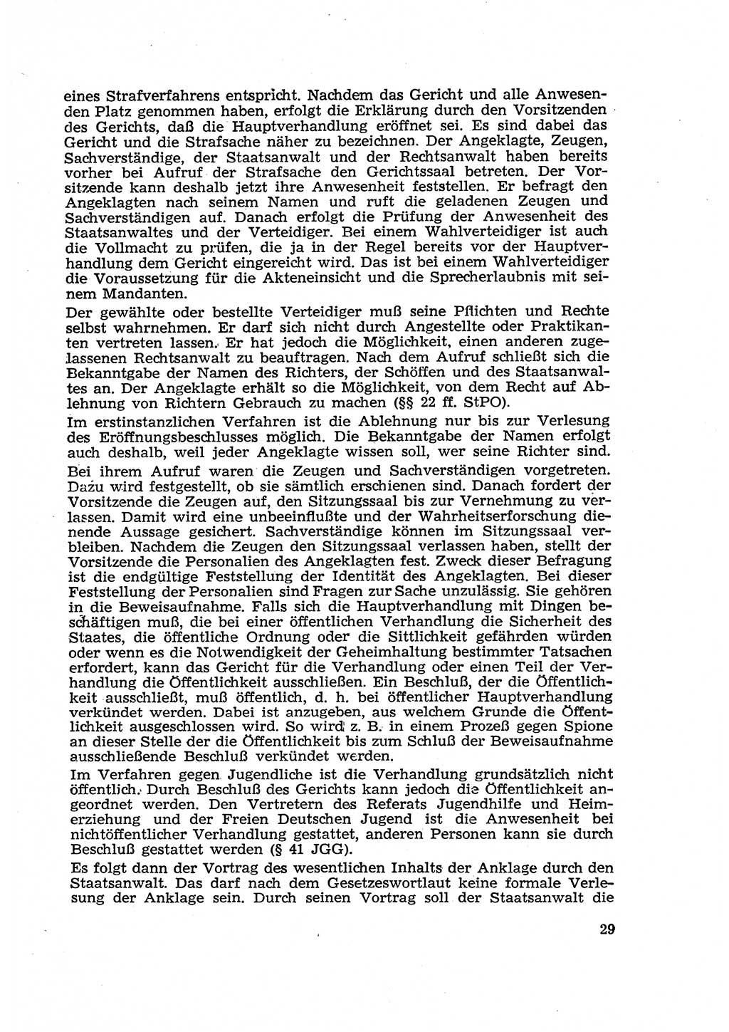 Strafverfahren in der Deutschen Demokratischen Republik (DDR) und seine demokratischen Prinzipien 1956, Seite 29 (Str.-Verf. DDR 1956, S. 29)