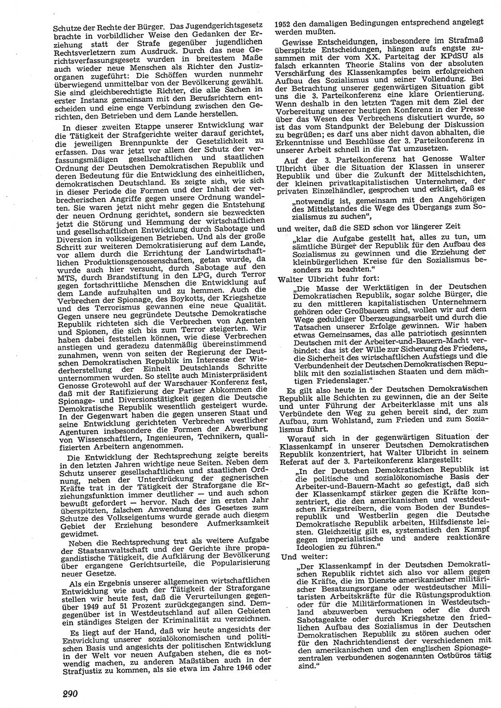 Neue Justiz (NJ), Zeitschrift für Recht und Rechtswissenschaft [Deutsche Demokratische Republik (DDR)], 10. Jahrgang 1956, Seite 290 (NJ DDR 1956, S. 290)