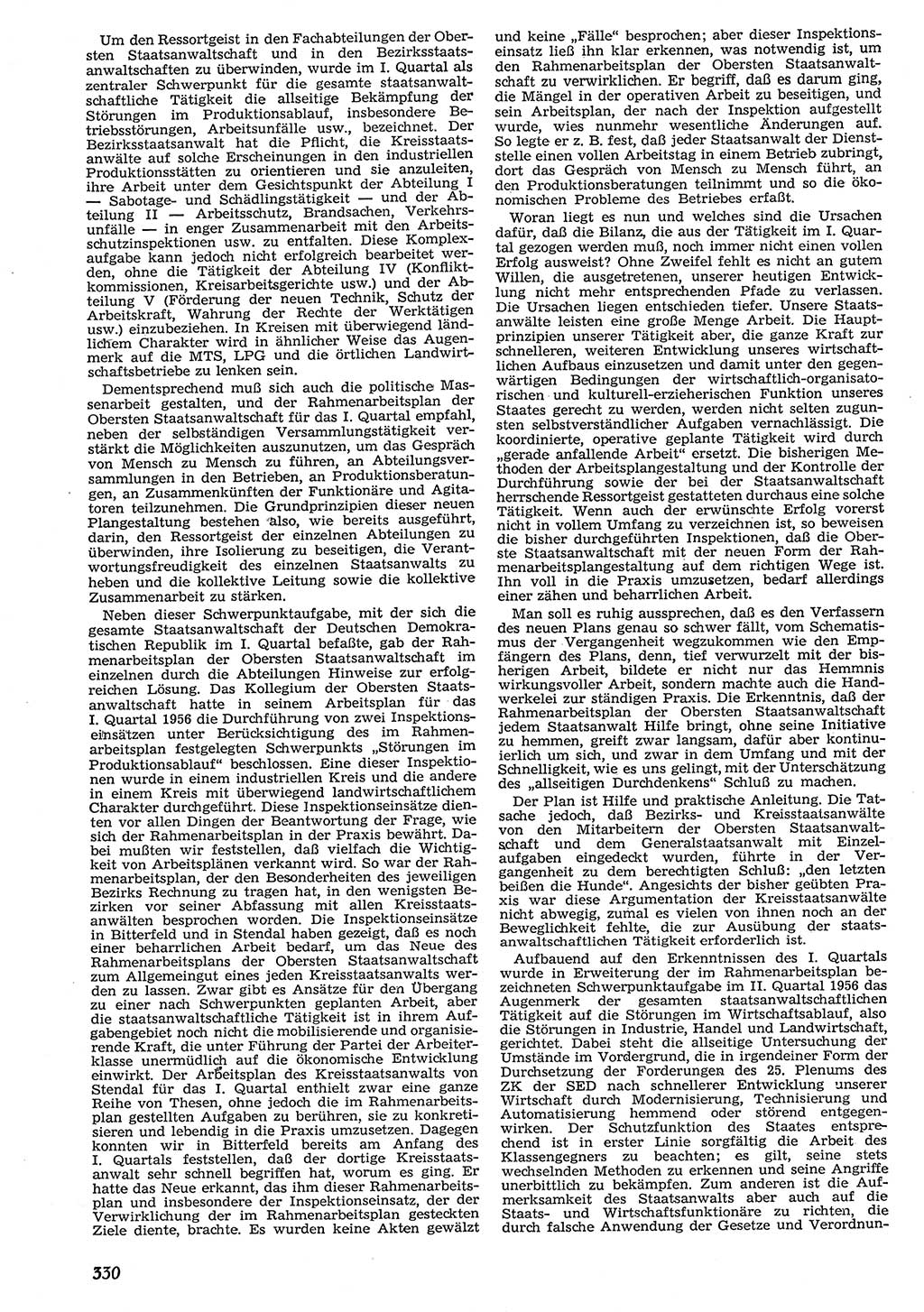 Neue Justiz (NJ), Zeitschrift für Recht und Rechtswissenschaft [Deutsche Demokratische Republik (DDR)], 10. Jahrgang 1956, Seite 330 (NJ DDR 1956, S. 330)