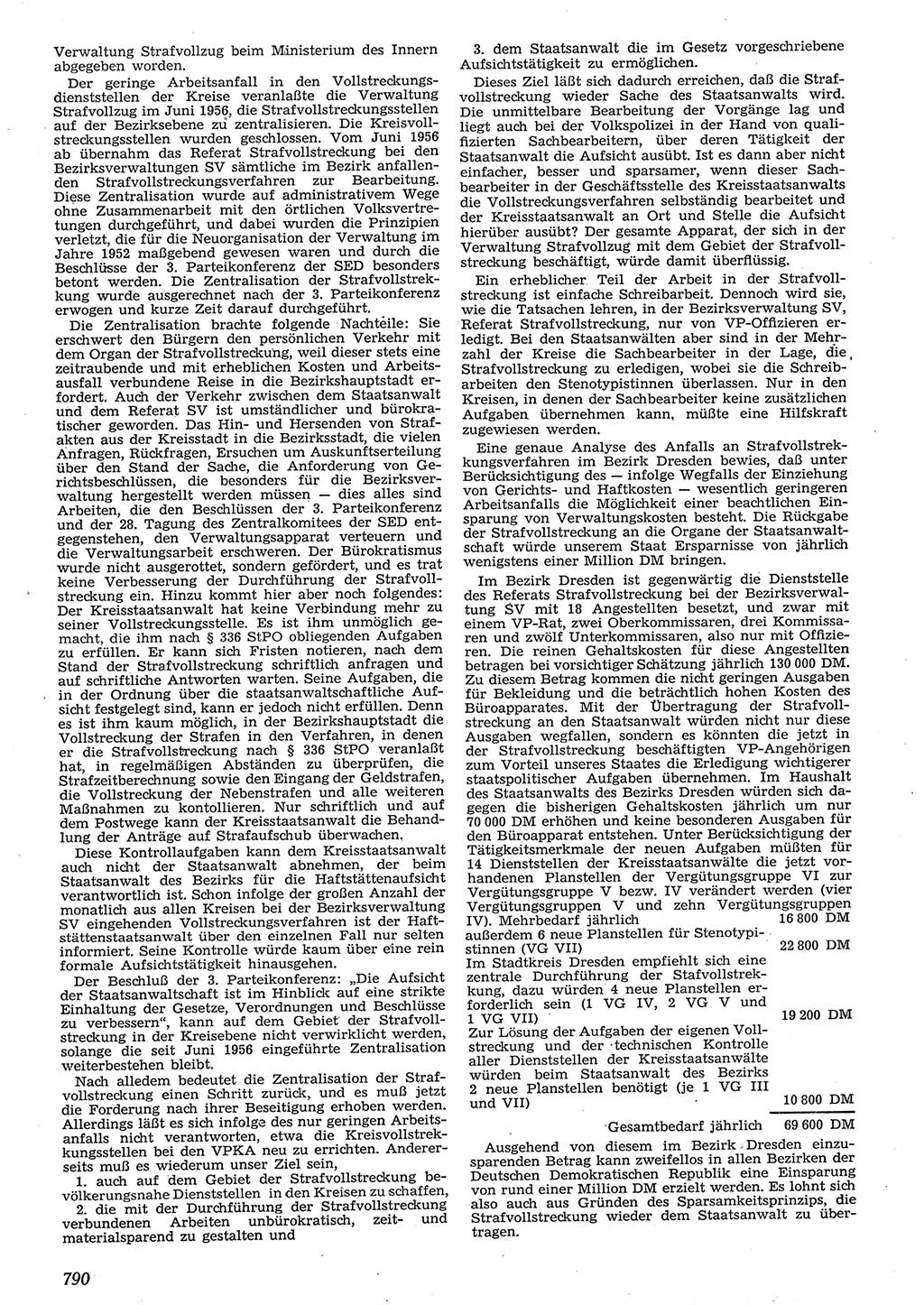 Neue Justiz (NJ), Zeitschrift für Recht und Rechtswissenschaft [Deutsche Demokratische Republik (DDR)], 10. Jahrgang 1956, Seite 790 (NJ DDR 1956, S. 790)