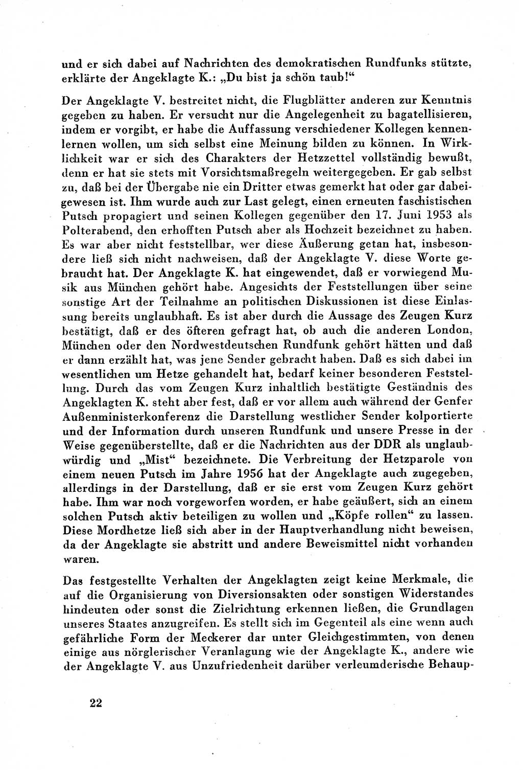 Dokumente des Unrechts, das SED-Regime [Deutsche Demokratische Republik (DDR)] in der Praxis, Bundesministerium für gesamtdeutsche Fragen (BMG) [Bundesrepublik Deutschland (BRD)] 1957, Seite 22 (Dok. UnR. SED-Reg. DDR BMG BRD 1957, S. 22)