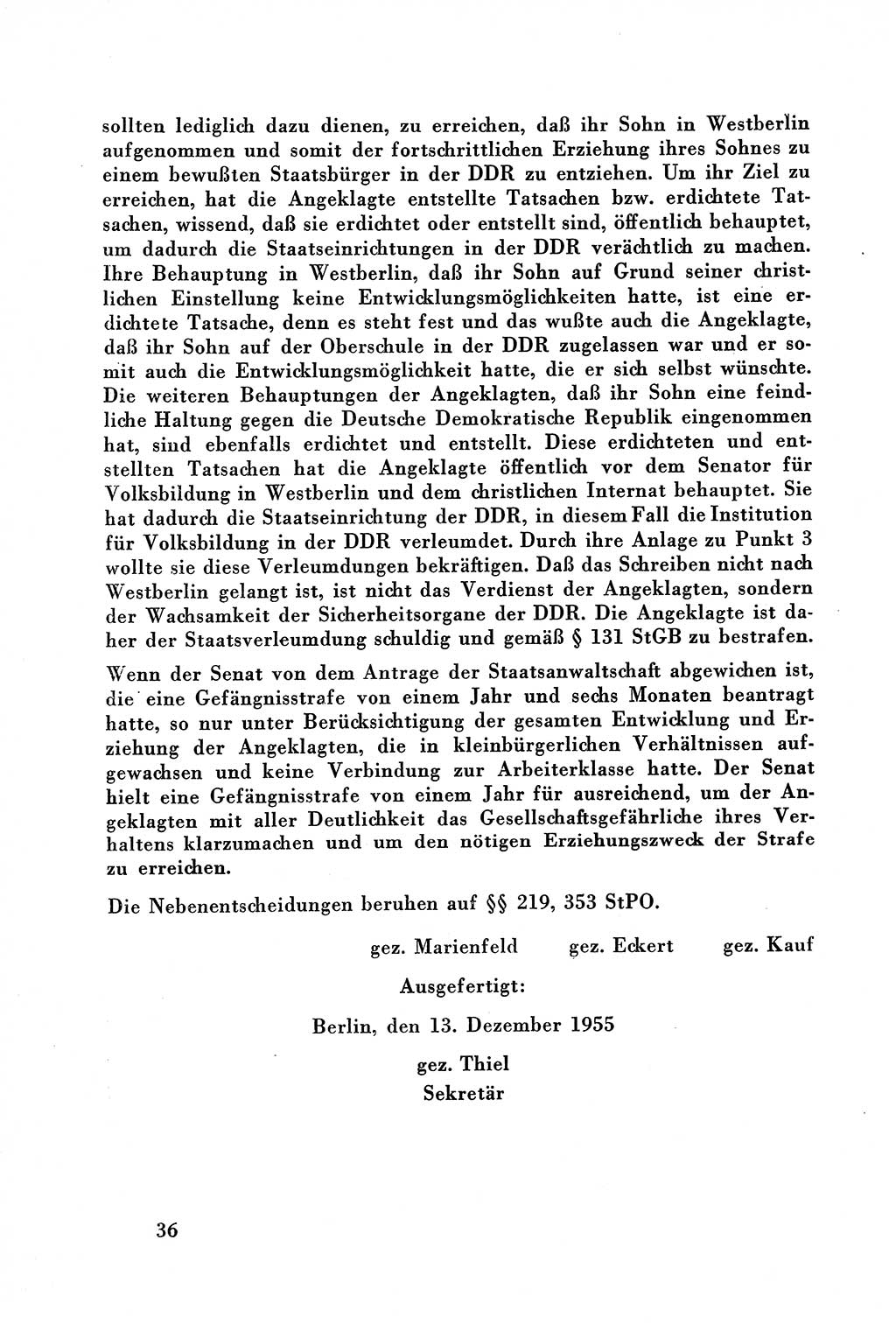 Dokumente des Unrechts, das SED-Regime [Deutsche Demokratische Republik (DDR)] in der Praxis, Bundesministerium für gesamtdeutsche Fragen (BMG) [Bundesrepublik Deutschland (BRD)] 1957, Seite 36 (Dok. UnR. SED-Reg. DDR BMG BRD 1957, S. 36)