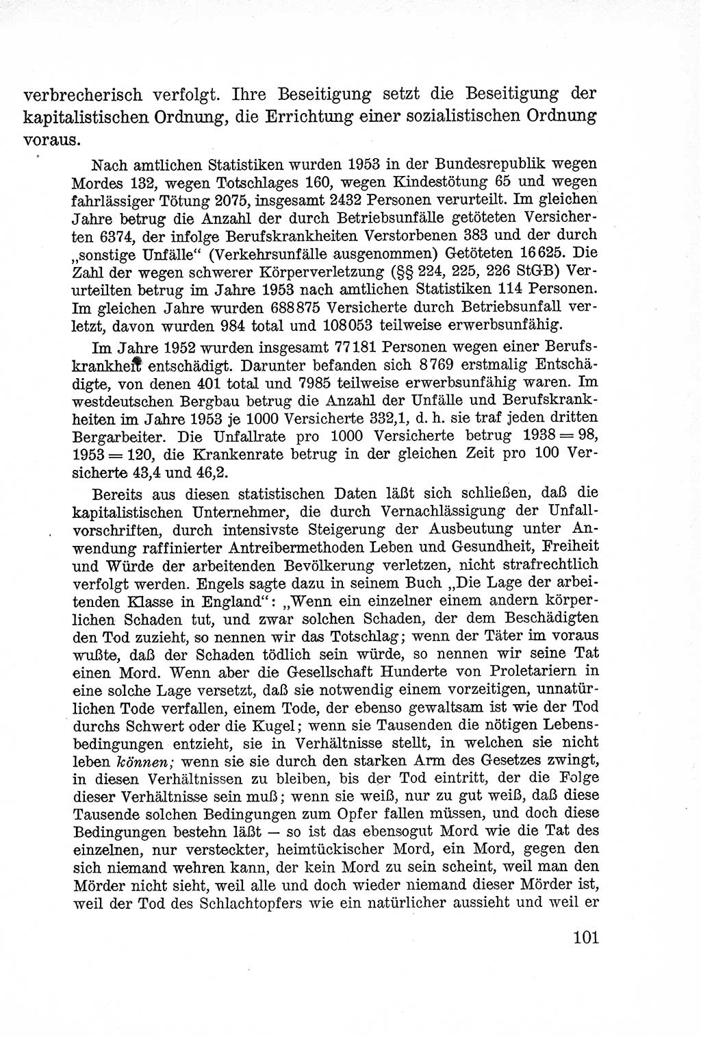Lehrbuch des Strafrechts der Deutschen Demokratischen Republik (DDR), Allgemeiner Teil 1957, Seite 101 (Lb. Strafr. DDR AT 1957, S. 101)