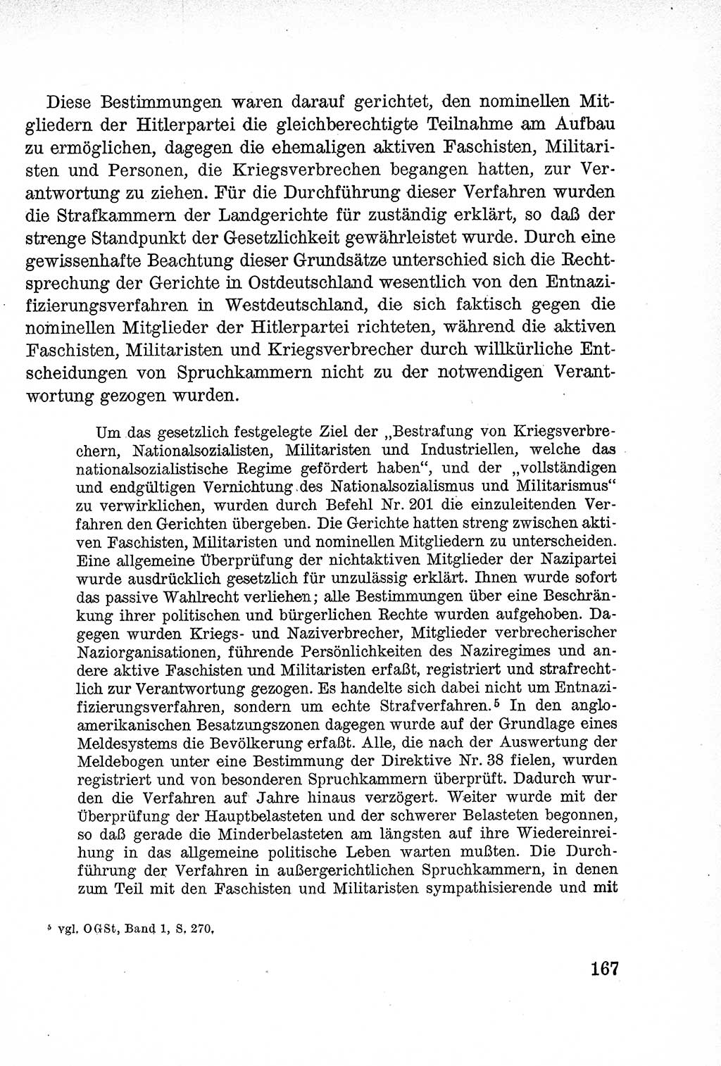 Lehrbuch des Strafrechts der Deutschen Demokratischen Republik (DDR), Allgemeiner Teil 1957, Seite 167 (Lb. Strafr. DDR AT 1957, S. 167)