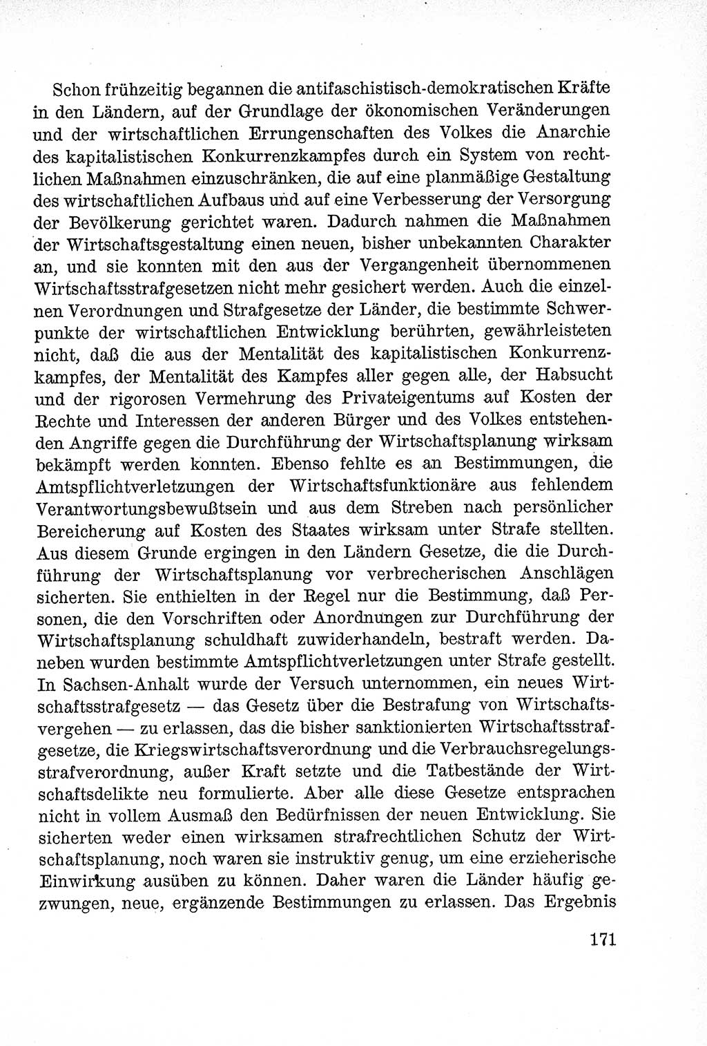 Lehrbuch des Strafrechts der Deutschen Demokratischen Republik (DDR), Allgemeiner Teil 1957, Seite 171 (Lb. Strafr. DDR AT 1957, S. 171)