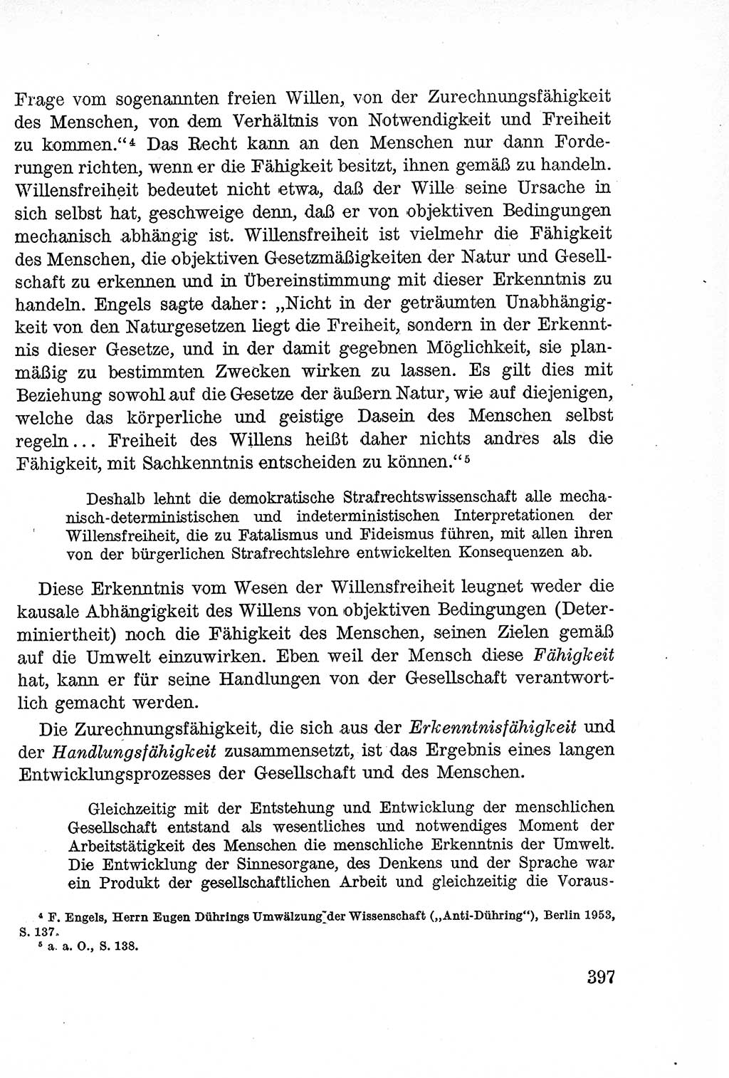 Lehrbuch des Strafrechts der Deutschen Demokratischen Republik (DDR), Allgemeiner Teil 1957, Seite 397 (Lb. Strafr. DDR AT 1957, S. 397)