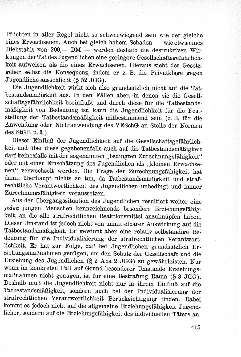 Lehrbuch des Strafrechts der Deutschen Demokratischen Republik (DDR), Allgemeiner Teil 1957, Seite 415 (Lb. Strafr. DDR AT 1957, S. 415)