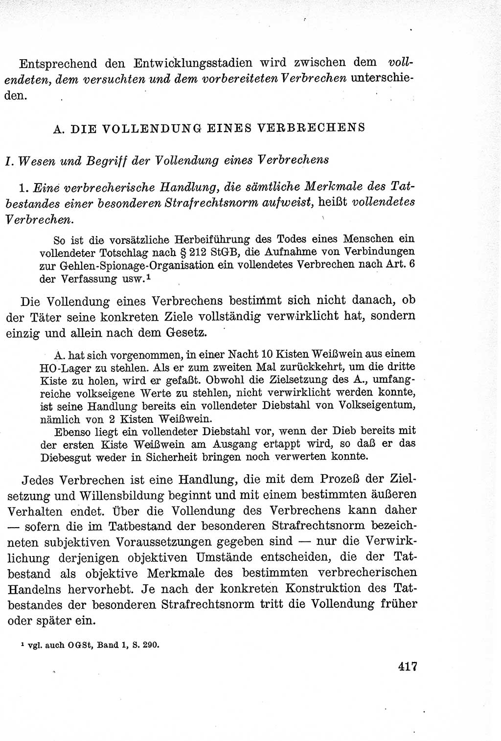 Lehrbuch des Strafrechts der Deutschen Demokratischen Republik (DDR), Allgemeiner Teil 1957, Seite 417 (Lb. Strafr. DDR AT 1957, S. 417)