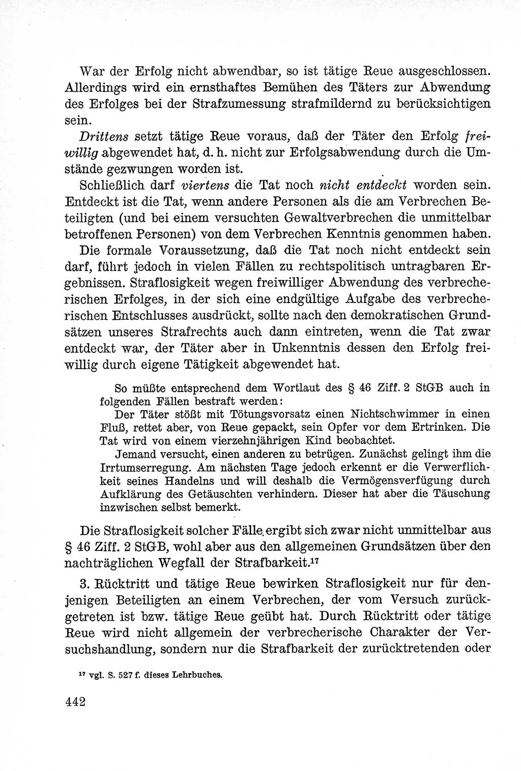 Lehrbuch des Strafrechts der Deutschen Demokratischen Republik (DDR), Allgemeiner Teil 1957, Seite 442 (Lb. Strafr. DDR AT 1957, S. 442)