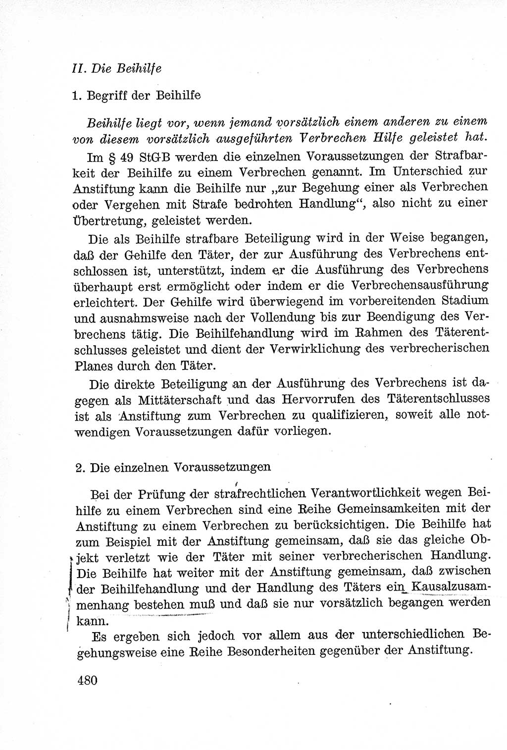 Lehrbuch des Strafrechts der Deutschen Demokratischen Republik (DDR), Allgemeiner Teil 1957, Seite 480 (Lb. Strafr. DDR AT 1957, S. 480)