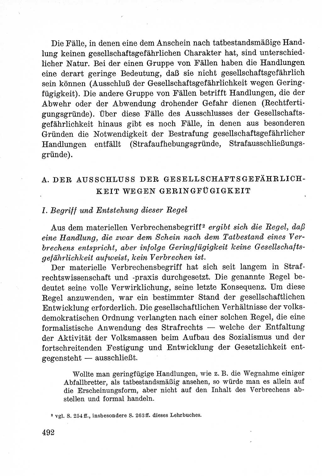 Lehrbuch des Strafrechts der Deutschen Demokratischen Republik (DDR), Allgemeiner Teil 1957, Seite 492 (Lb. Strafr. DDR AT 1957, S. 492)