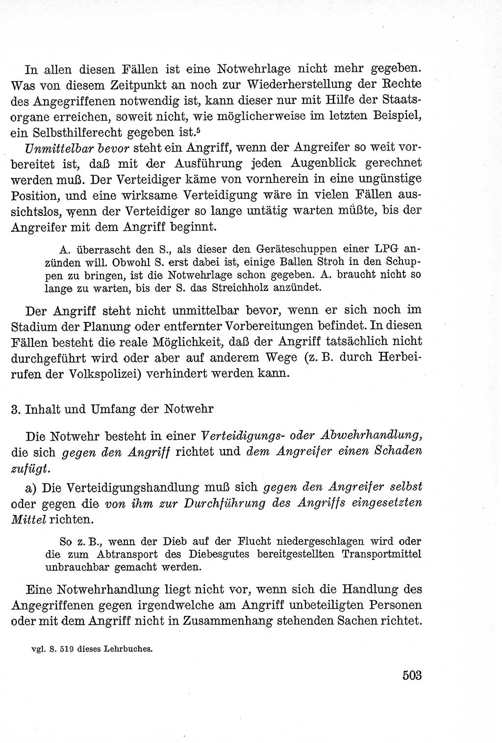 Lehrbuch des Strafrechts der Deutschen Demokratischen Republik (DDR), Allgemeiner Teil 1957, Seite 503 (Lb. Strafr. DDR AT 1957, S. 503)