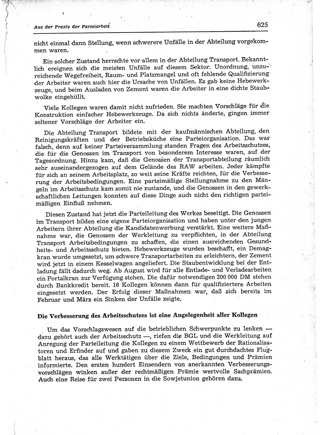 Neuer Weg (NW), Organ des Zentralkomitees (ZK) der SED (Sozialistische Einheitspartei Deutschlands) für Fragen des Parteiaufbaus und des Parteilebens, 12. Jahrgang [Deutsche Demokratische Republik (DDR)] 1957, Seite 625 (NW ZK SED DDR 1957, S. 625)