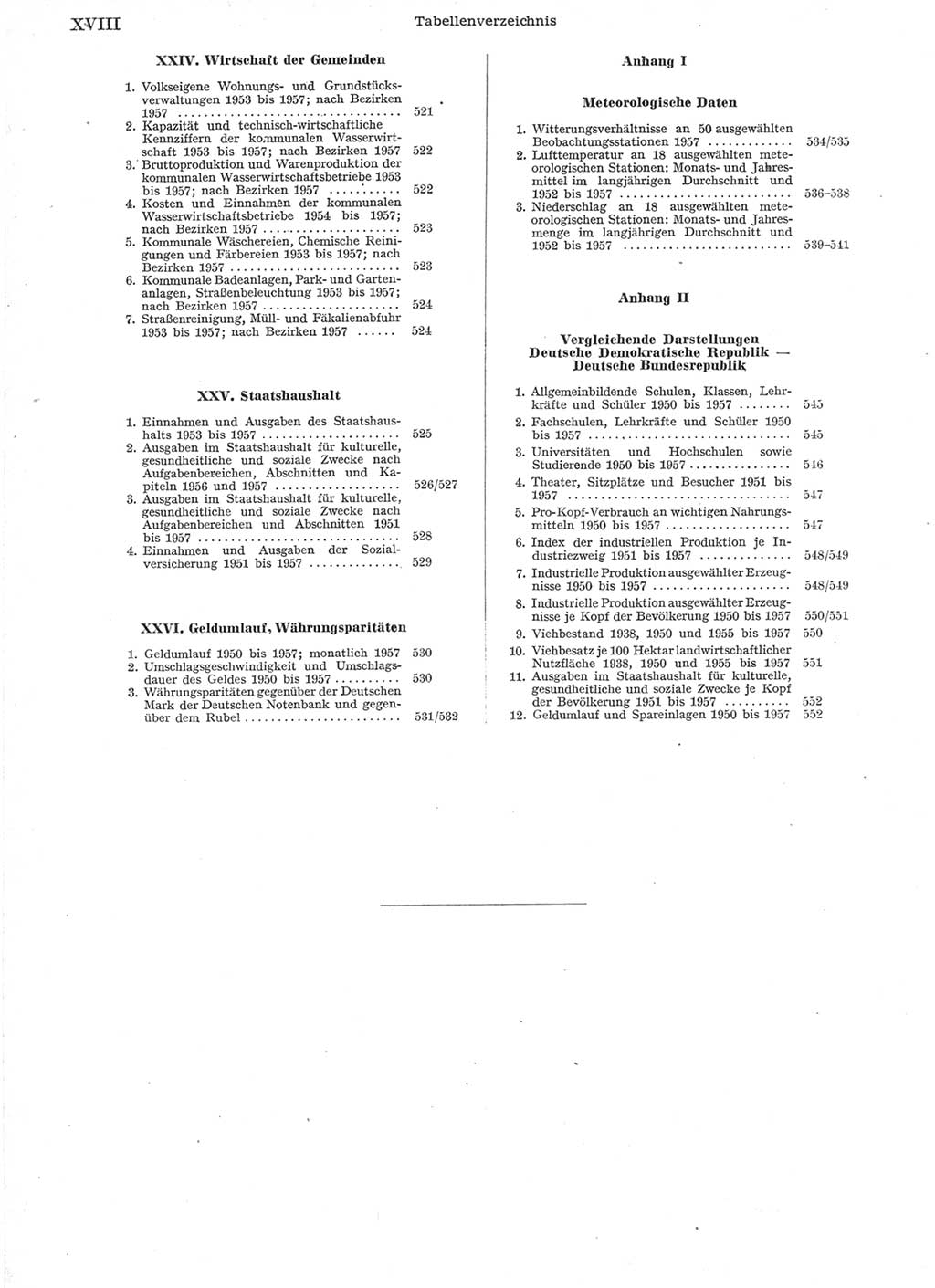 Statistisches Jahrbuch der Deutschen Demokratischen Republik (DDR) 1957, Seite 18 (Stat. Jb. DDR 1957, S. 18)