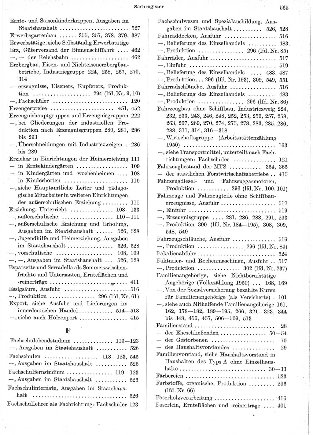 Statistisches Jahrbuch der Deutschen Demokratischen Republik (DDR) 1957, Seite 565 (Stat. Jb. DDR 1957, S. 565)