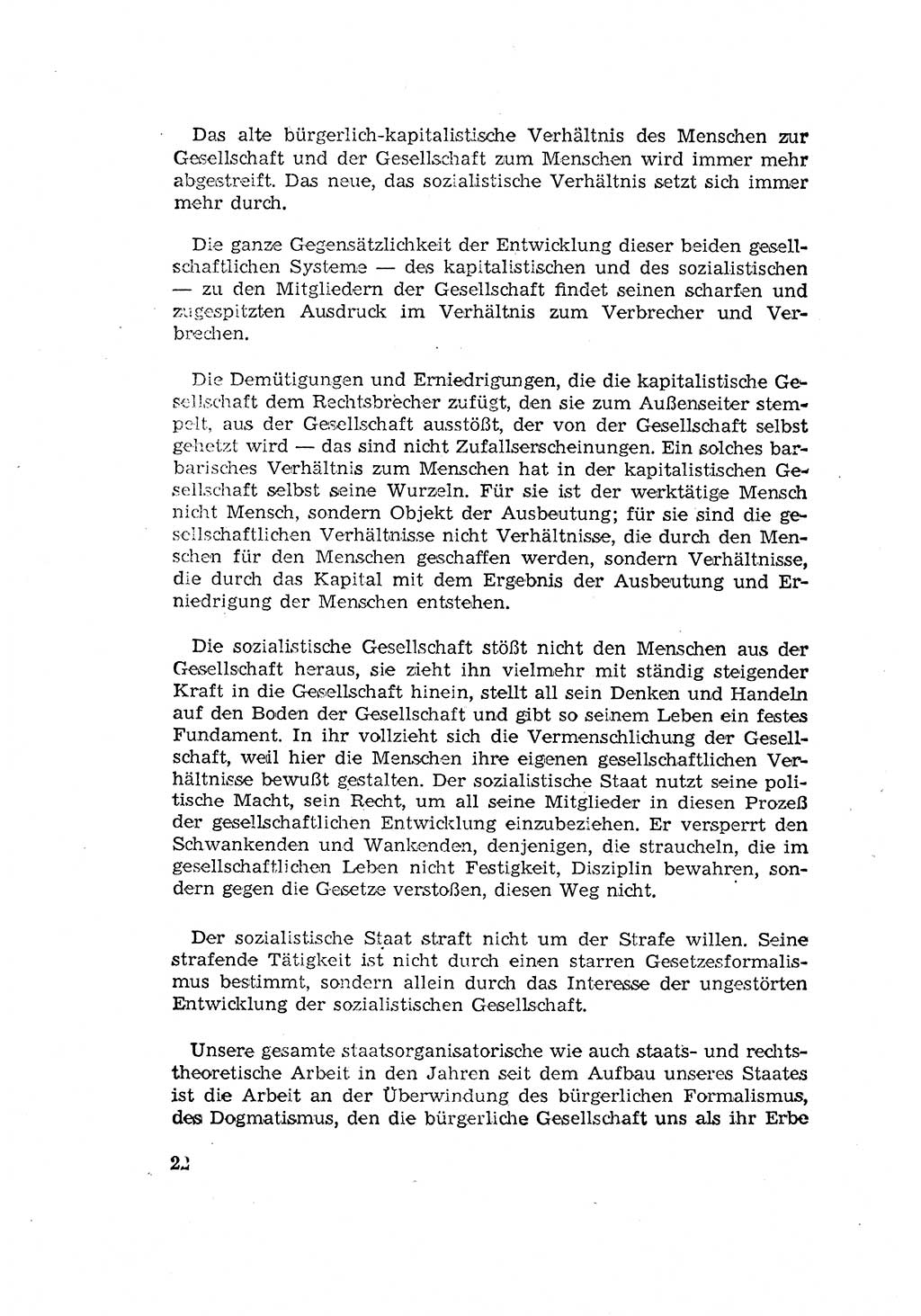 Zum Erlaß des Gesetzes zur Ergänzung des Strafgesetzbuches (StGB), Strafergänzungsgesetz (StEG) [Deutsche Demokratische Republik (DDR)] 1957, Seite 22 (StGB StEG DDR 1957, S. 22)