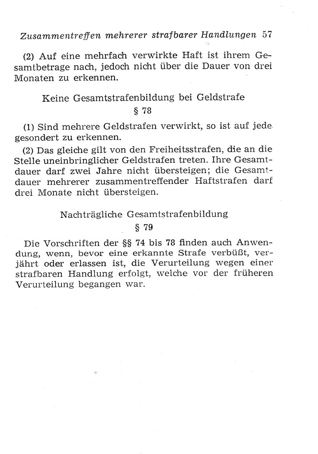 Strafgesetzbuch (StGB) und andere Strafgesetze [Deutsche Demokratische Republik (DDR)] 1957, Seite 57 (StGB Strafges. DDR 1957, S. 57)