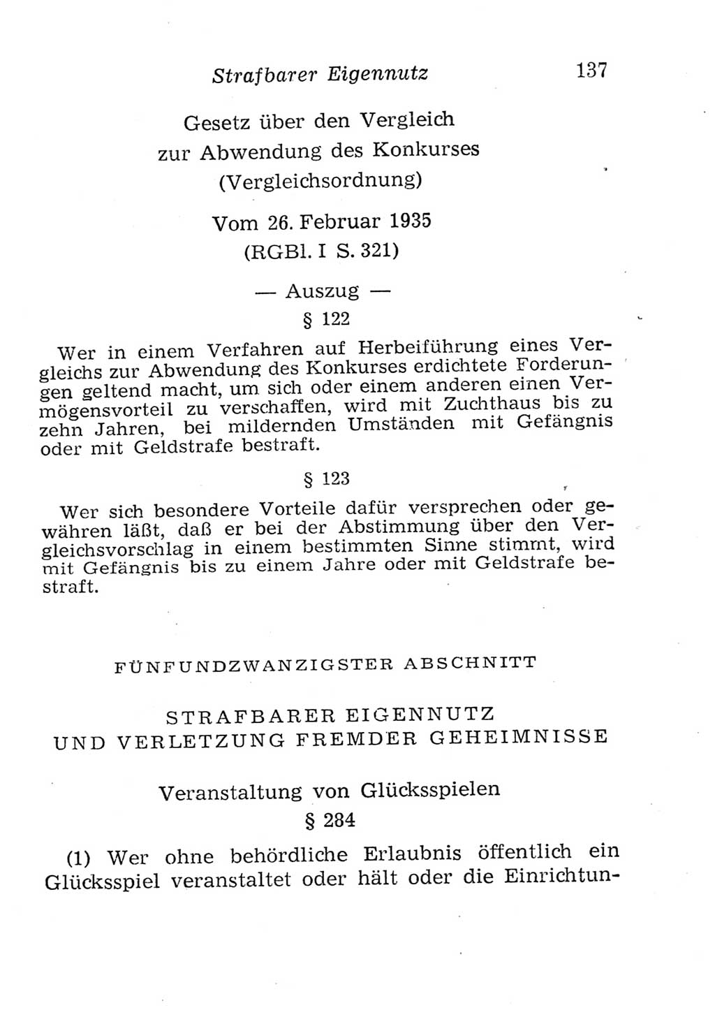 Strafgesetzbuch (StGB) und andere Strafgesetze [Deutsche Demokratische Republik (DDR)] 1957, Seite 137 (StGB Strafges. DDR 1957, S. 137)