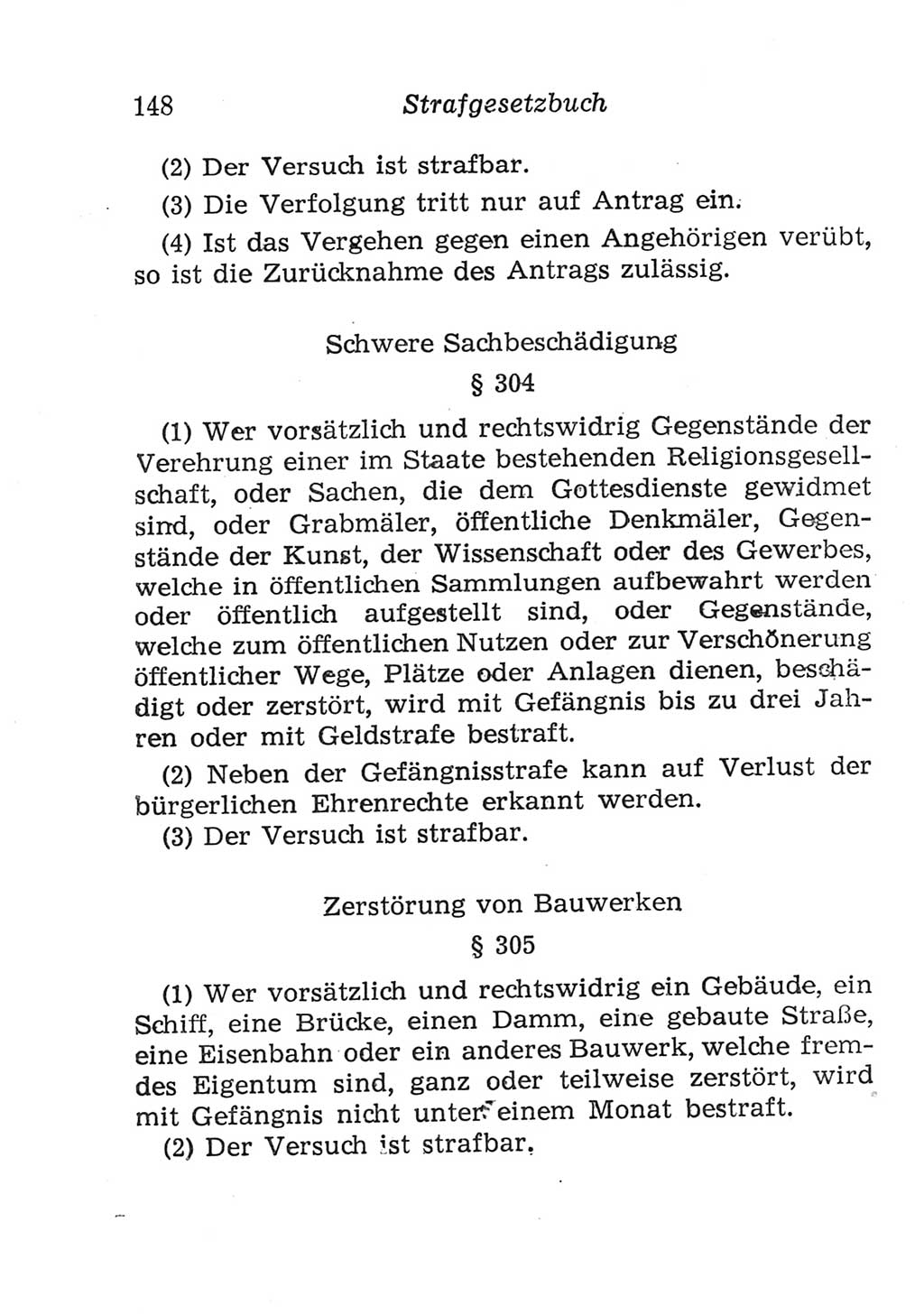 Strafgesetzbuch (StGB) und andere Strafgesetze [Deutsche Demokratische Republik (DDR)] 1957, Seite 148 (StGB Strafges. DDR 1957, S. 148)
