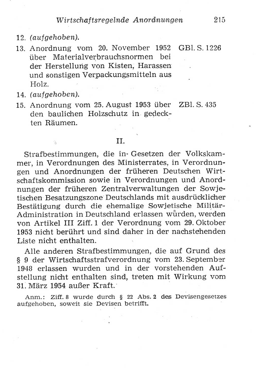 Strafgesetzbuch (StGB) und andere Strafgesetze [Deutsche Demokratische Republik (DDR)] 1957, Seite 215 (StGB Strafges. DDR 1957, S. 215)