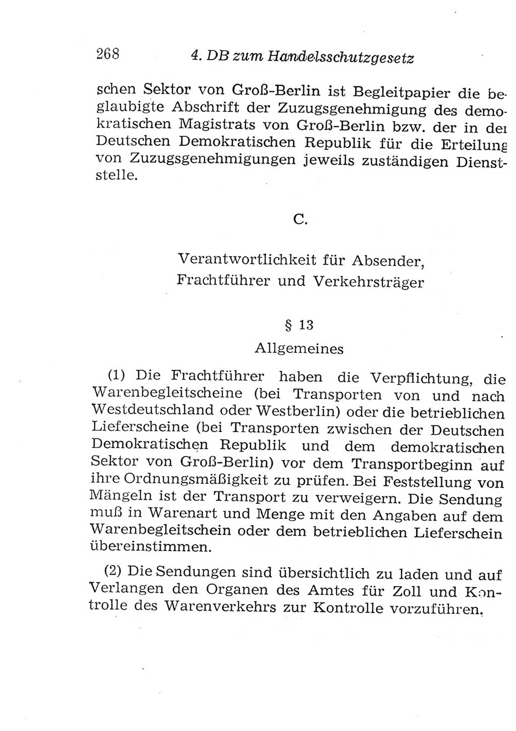 Strafgesetzbuch (StGB) und andere Strafgesetze [Deutsche Demokratische Republik (DDR)] 1957, Seite 268 (StGB Strafges. DDR 1957, S. 268)