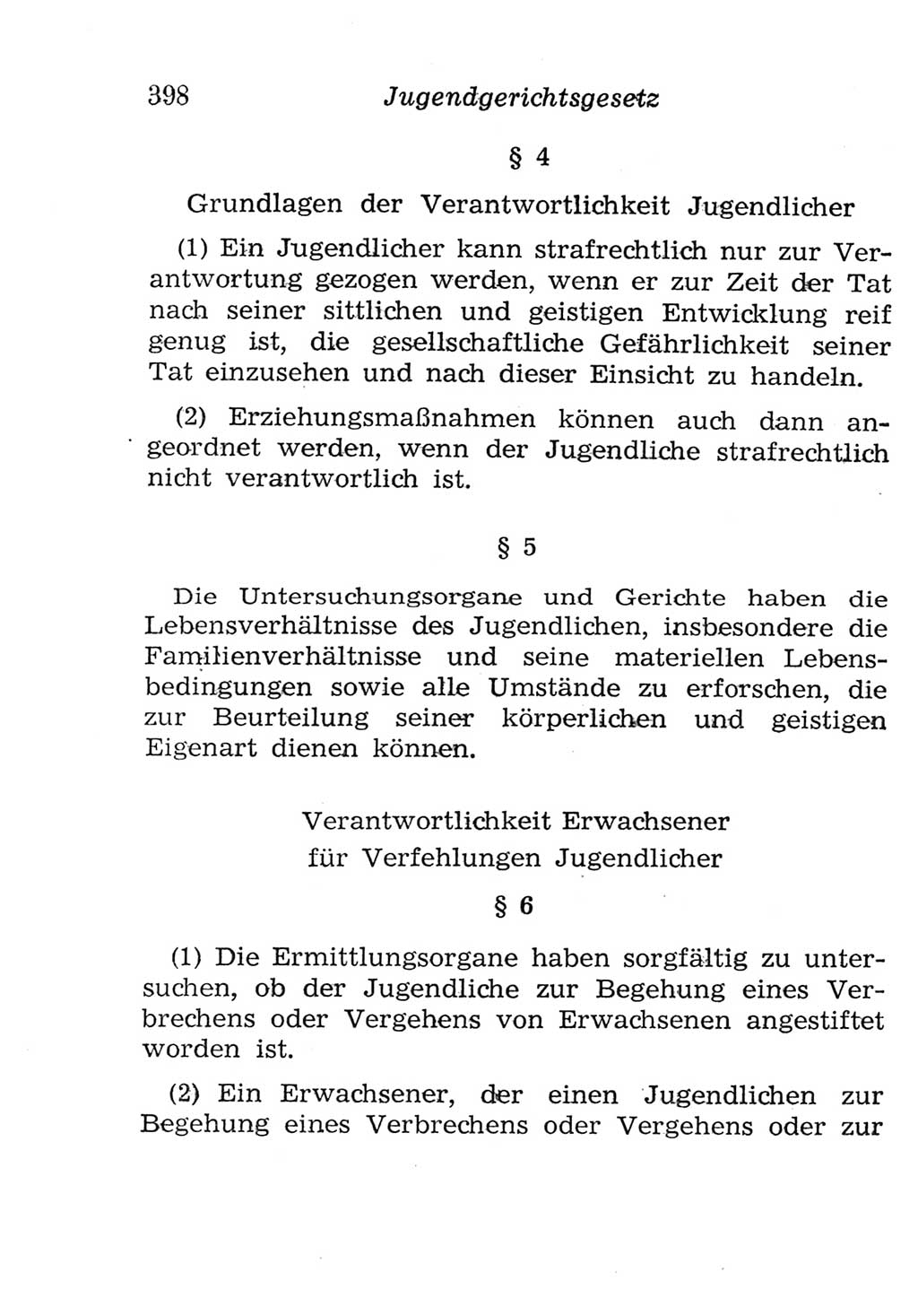 Strafgesetzbuch (StGB) und andere Strafgesetze [Deutsche Demokratische Republik (DDR)] 1957, Seite 398 (StGB Strafges. DDR 1957, S. 398)