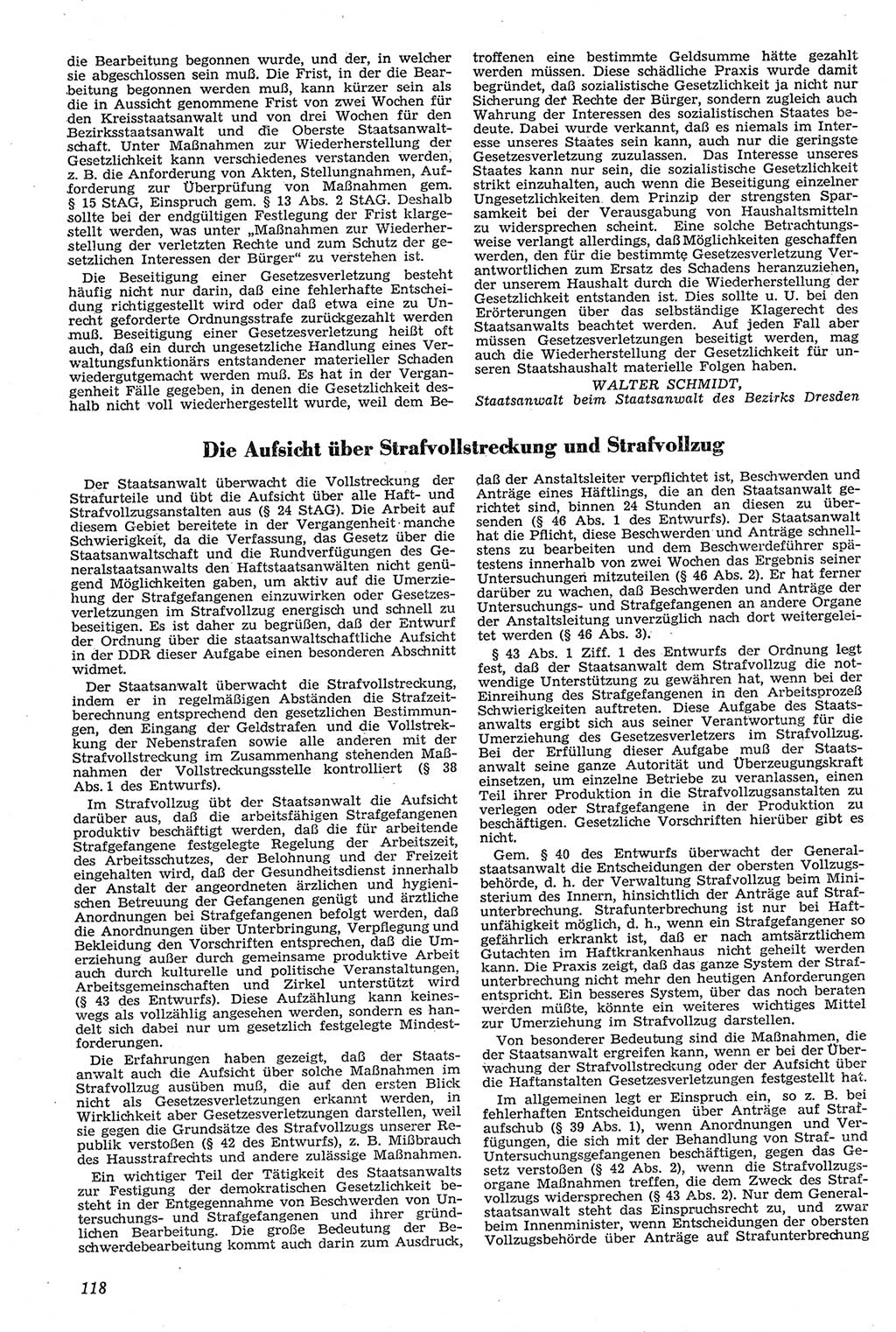 Neue Justiz (NJ), Zeitschrift für Recht und Rechtswissenschaft [Deutsche Demokratische Republik (DDR)], 11. Jahrgang 1957, Seite 118 (NJ DDR 1957, S. 118)