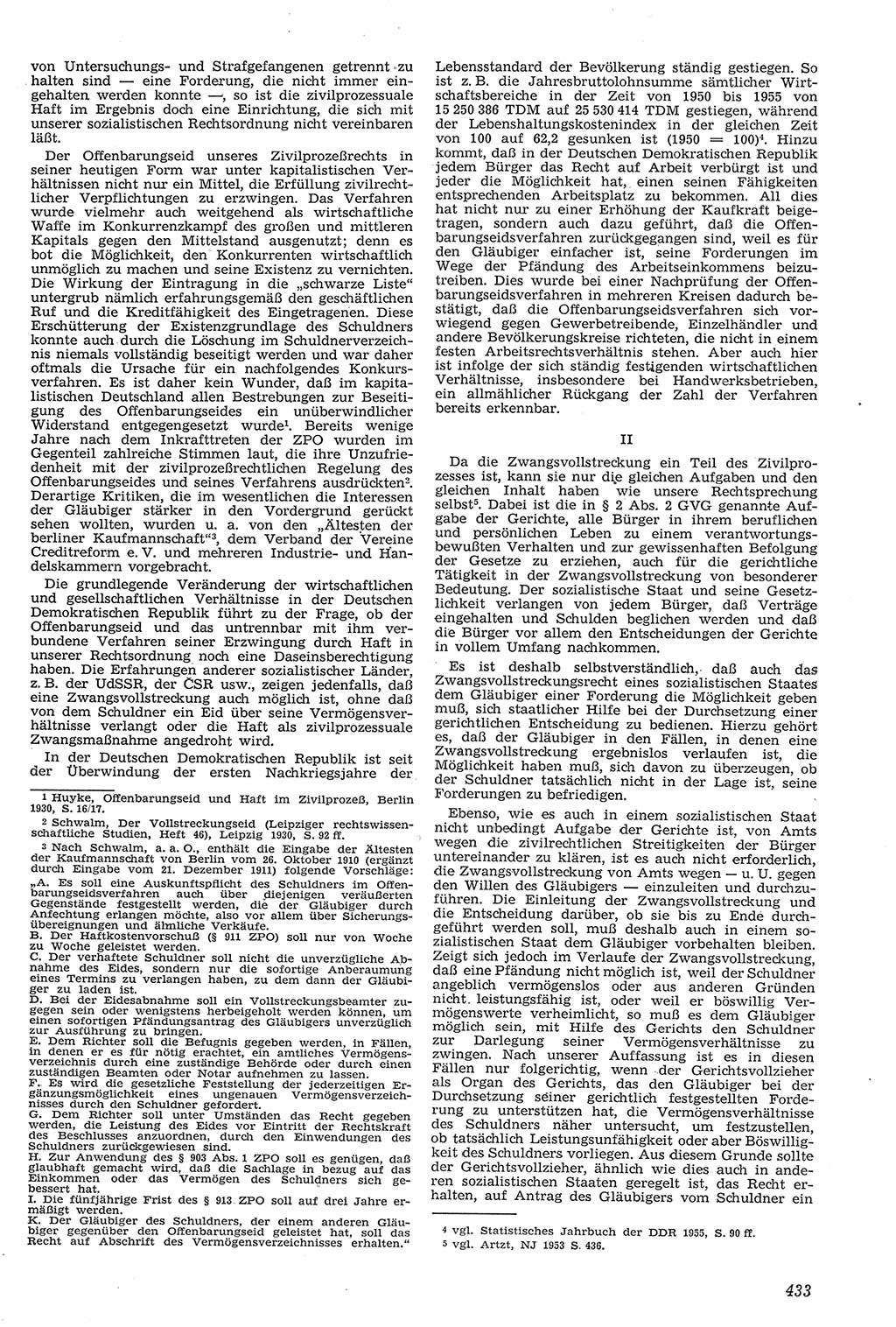Neue Justiz (NJ), Zeitschrift für Recht und Rechtswissenschaft [Deutsche Demokratische Republik (DDR)], 11. Jahrgang 1957, Seite 433 (NJ DDR 1957, S. 433)