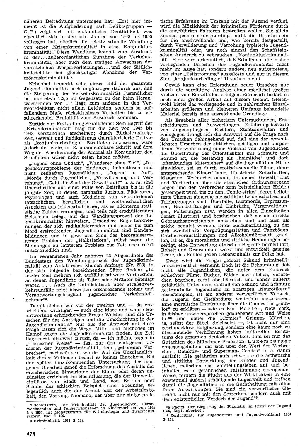 Neue Justiz (NJ), Zeitschrift für Recht und Rechtswissenschaft [Deutsche Demokratische Republik (DDR)], 11. Jahrgang 1957, Seite 478 (NJ DDR 1957, S. 478)