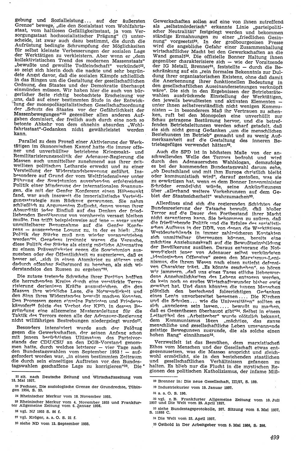 Neue Justiz (NJ), Zeitschrift für Recht und Rechtswissenschaft [Deutsche Demokratische Republik (DDR)], 11. Jahrgang 1957, Seite 499 (NJ DDR 1957, S. 499)