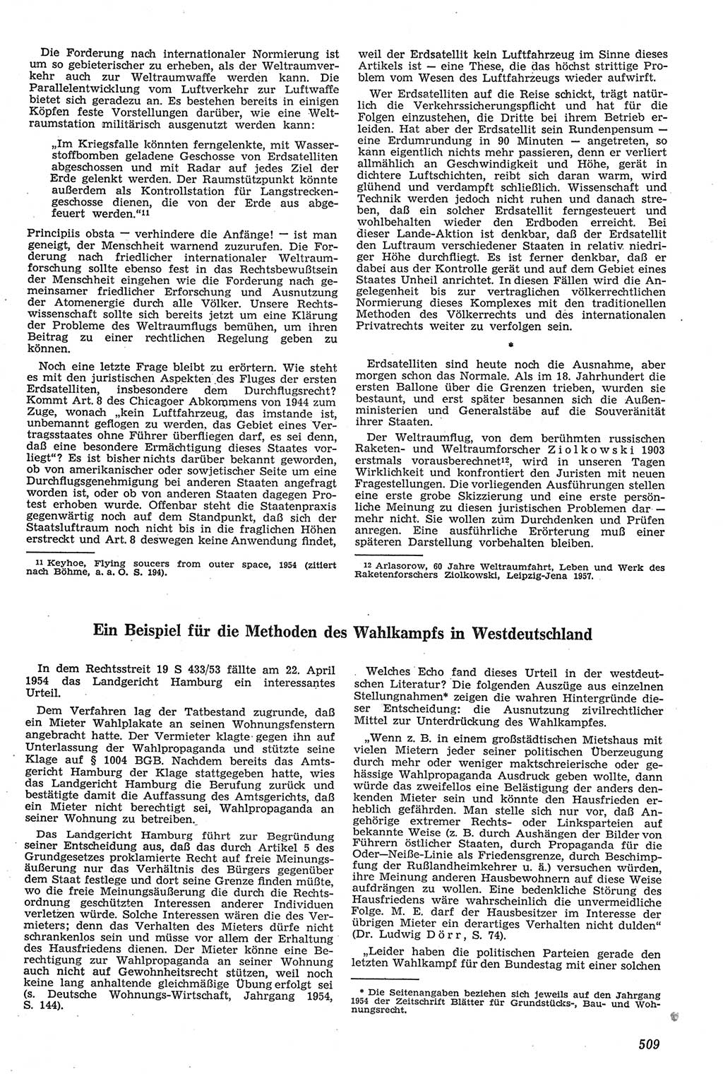 Neue Justiz (NJ), Zeitschrift für Recht und Rechtswissenschaft [Deutsche Demokratische Republik (DDR)], 11. Jahrgang 1957, Seite 509 (NJ DDR 1957, S. 509)