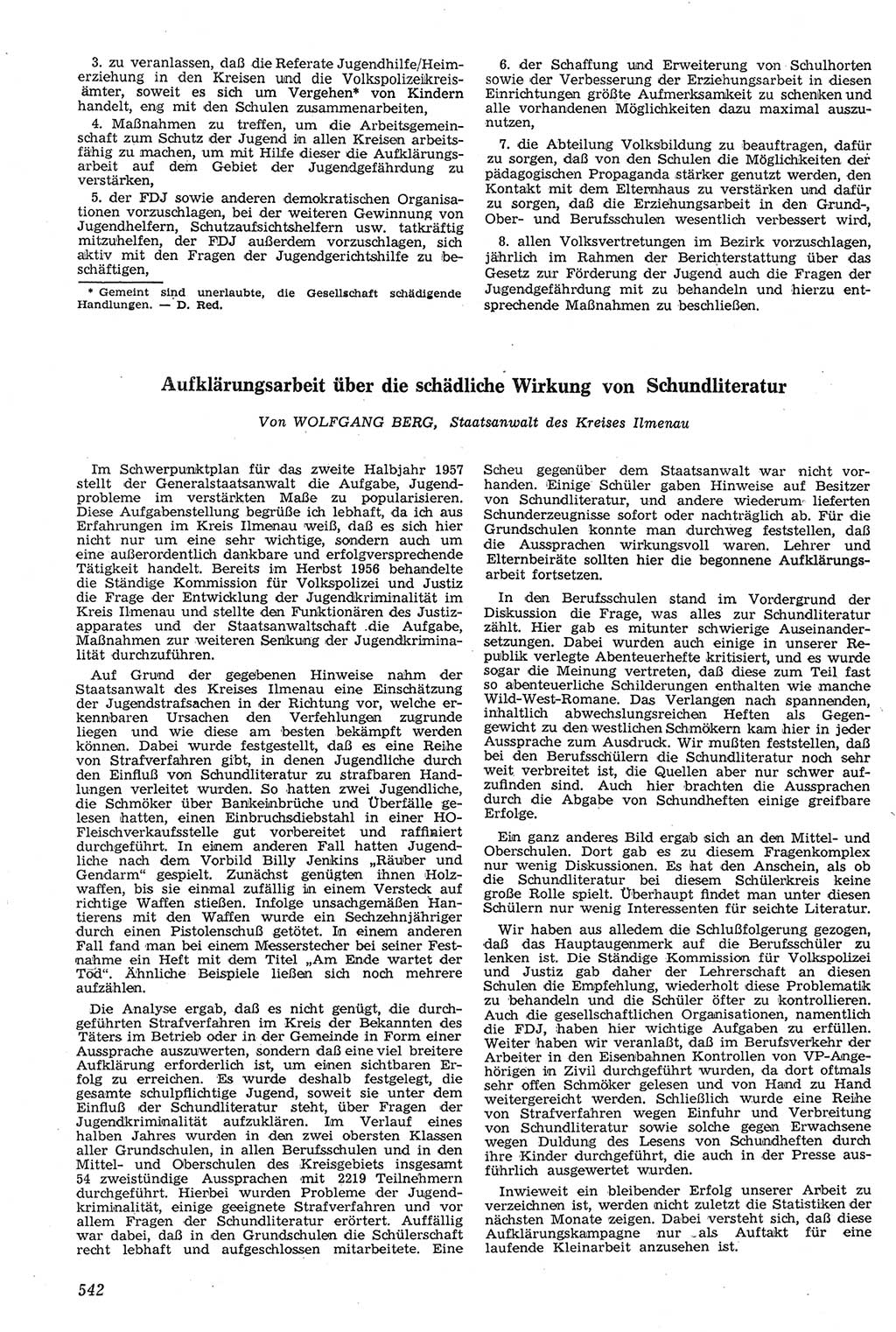 Neue Justiz (NJ), Zeitschrift für Recht und Rechtswissenschaft [Deutsche Demokratische Republik (DDR)], 11. Jahrgang 1957, Seite 542 (NJ DDR 1957, S. 542)