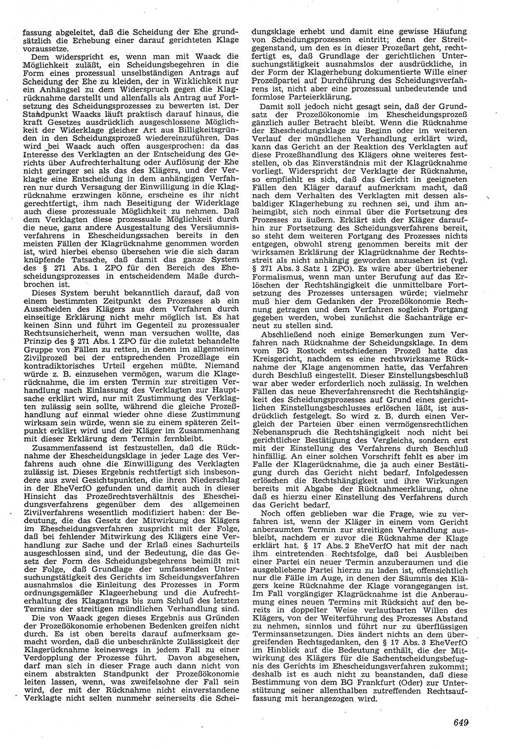 Neue Justiz (NJ), Zeitschrift für Recht und Rechtswissenschaft [Deutsche Demokratische Republik (DDR)], 11. Jahrgang 1957, Seite 649 (NJ DDR 1957, S. 649)