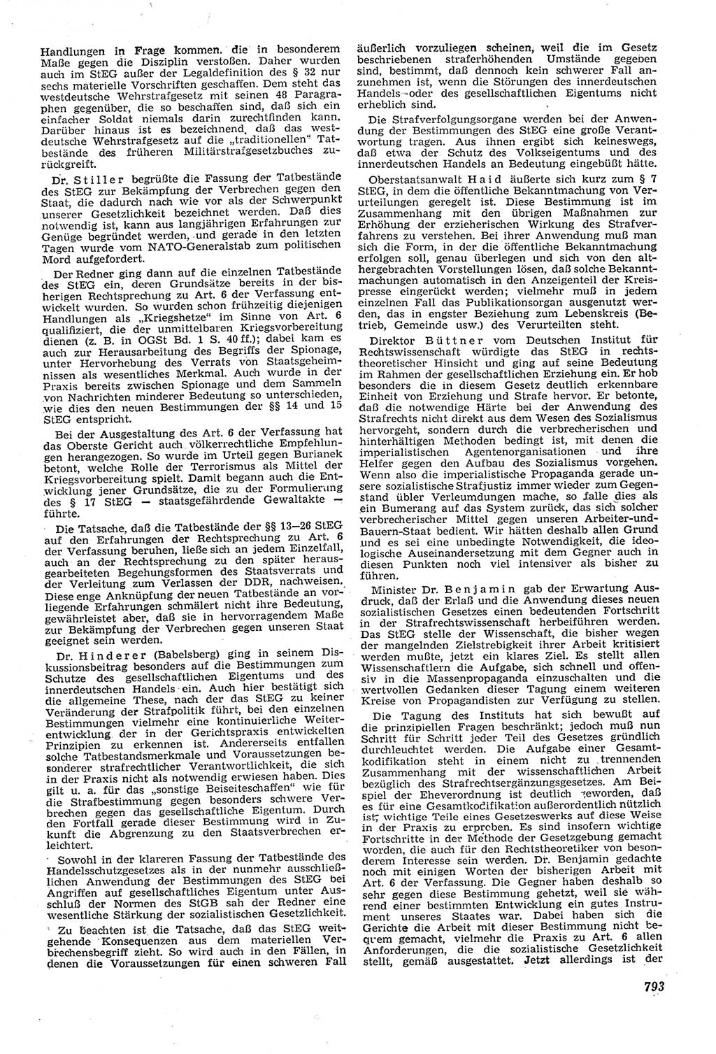 Neue Justiz (NJ), Zeitschrift für Recht und Rechtswissenschaft [Deutsche Demokratische Republik (DDR)], 11. Jahrgang 1957, Seite 793 (NJ DDR 1957, S. 793)