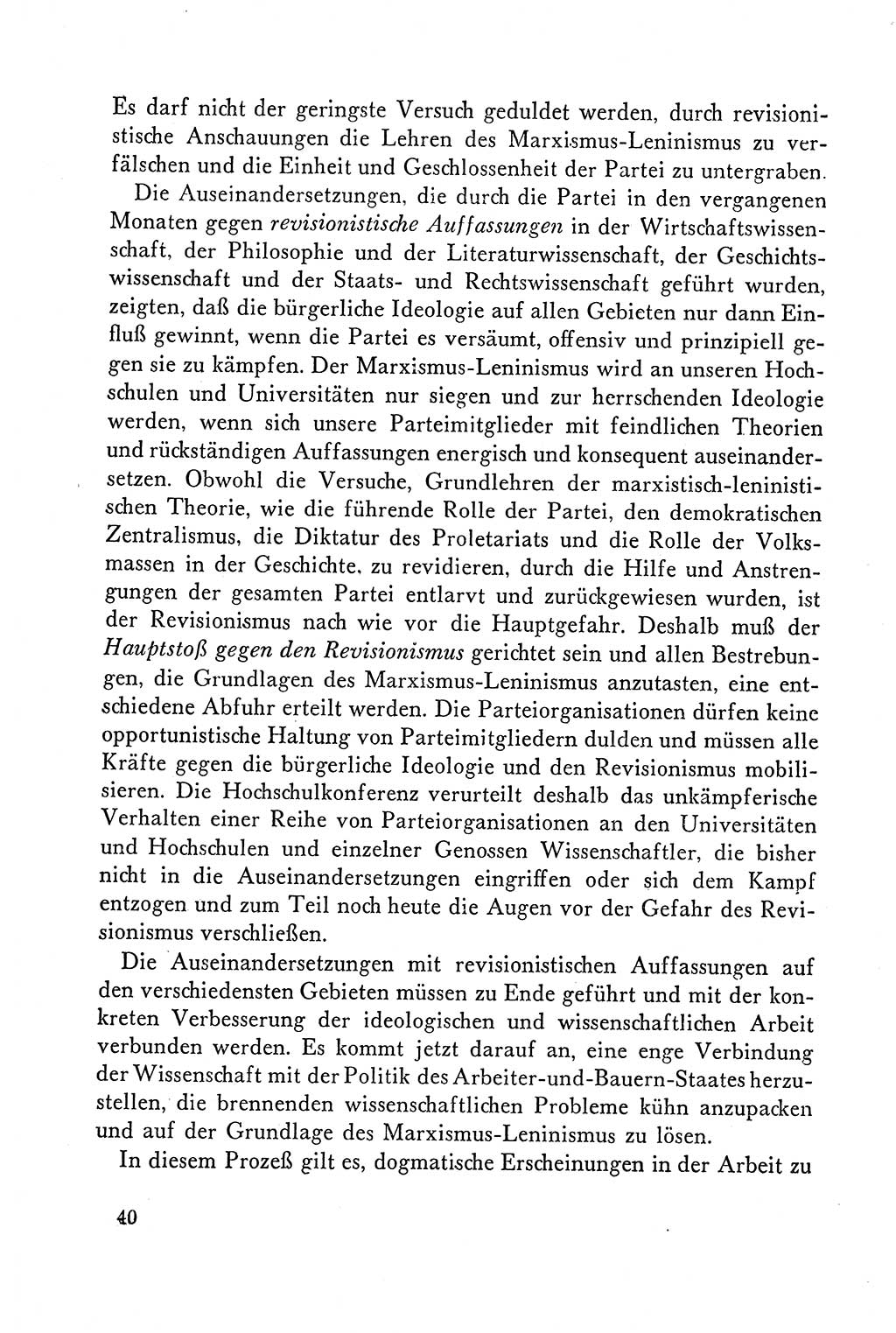 Dokumente der Sozialistischen Einheitspartei Deutschlands (SED) [Deutsche Demokratische Republik (DDR)] 1958-1959, Seite 40 (Dok. SED DDR 1958-1959, S. 40)