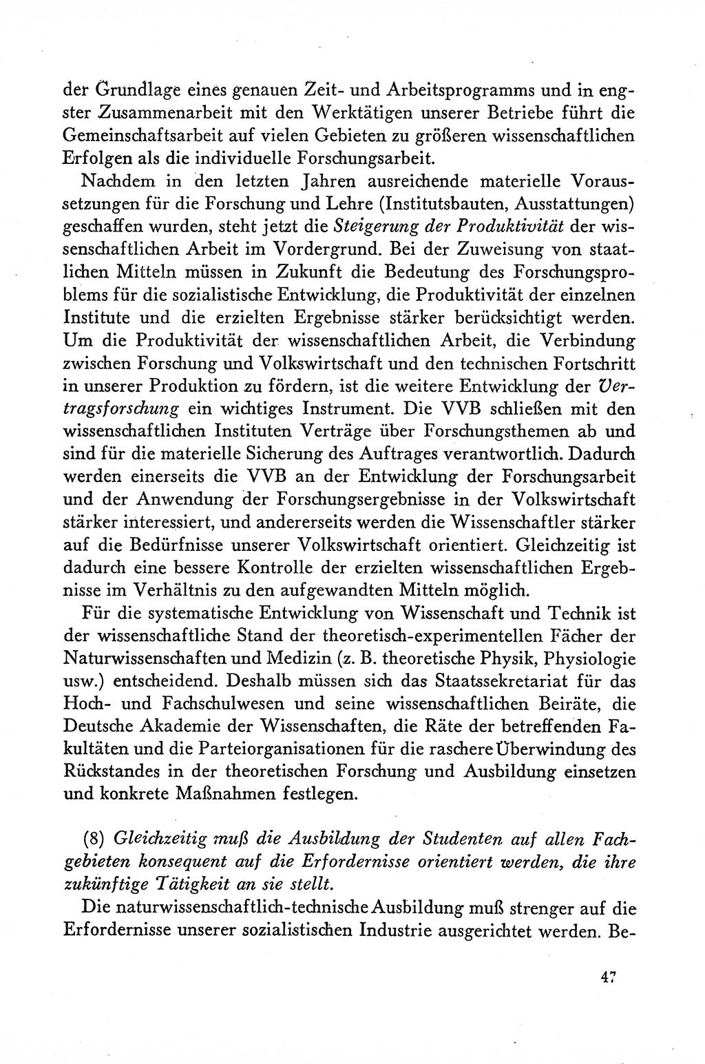 Dokumente der Sozialistischen Einheitspartei Deutschlands (SED) [Deutsche Demokratische Republik (DDR)] 1958-1959, Seite 47 (Dok. SED DDR 1958-1959, S. 47)