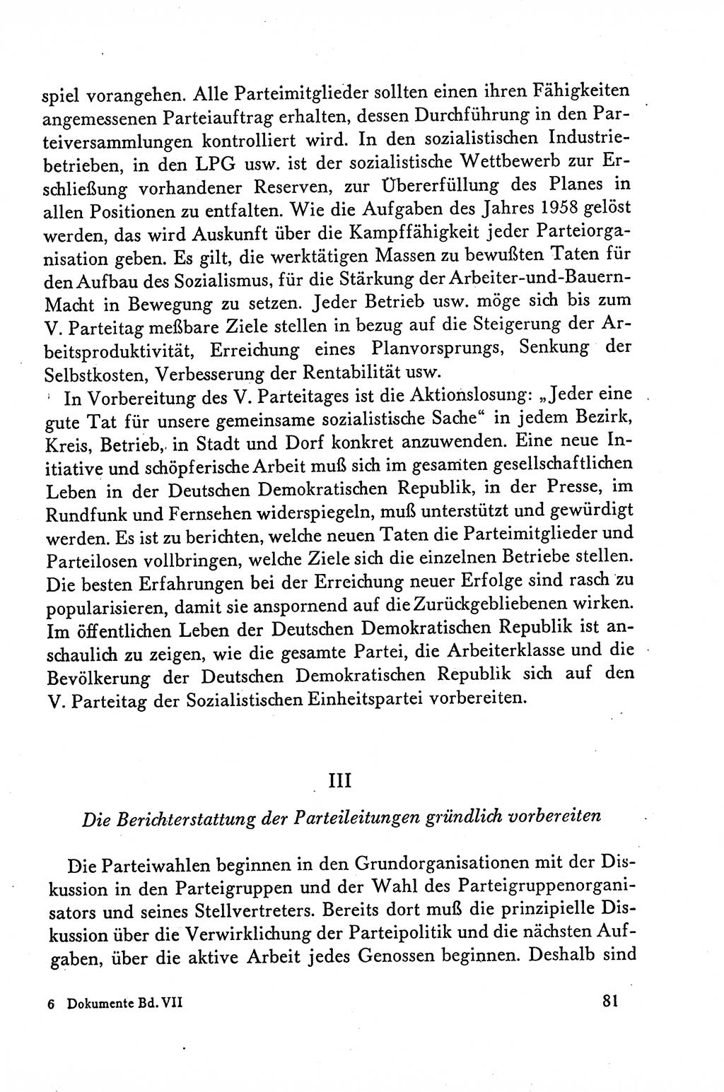 Dokumente der Sozialistischen Einheitspartei Deutschlands (SED) [Deutsche Demokratische Republik (DDR)] 1958-1959, Seite 81 (Dok. SED DDR 1958-1959, S. 81)