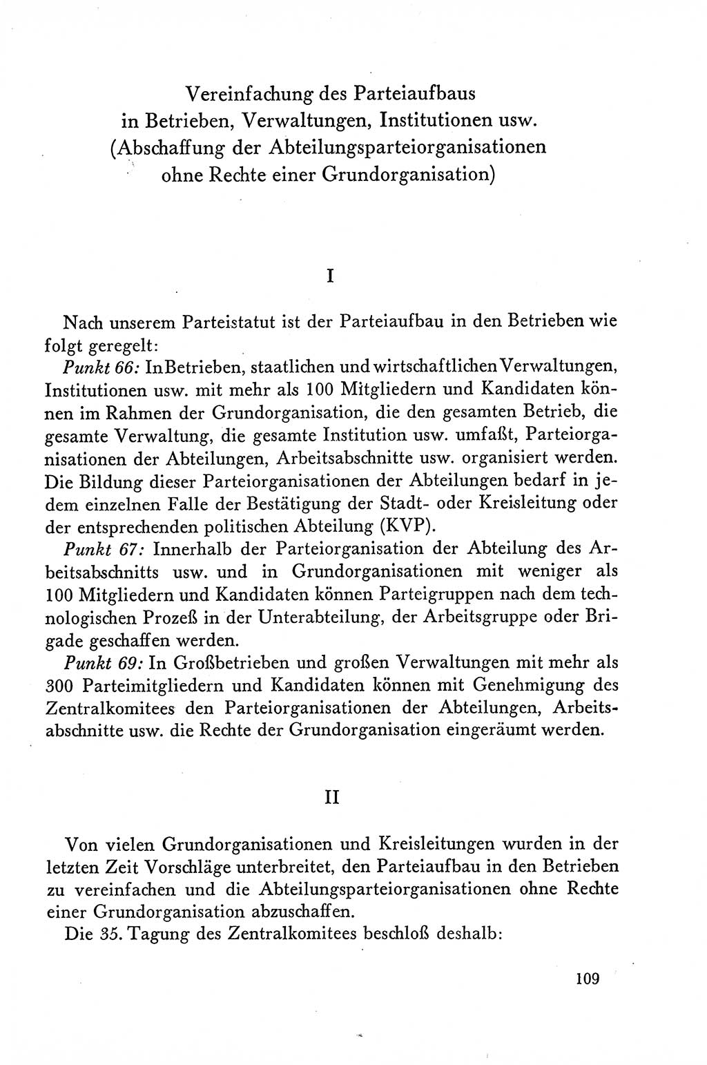 Dokumente der Sozialistischen Einheitspartei Deutschlands (SED) [Deutsche Demokratische Republik (DDR)] 1958-1959, Seite 109 (Dok. SED DDR 1958-1959, S. 109)