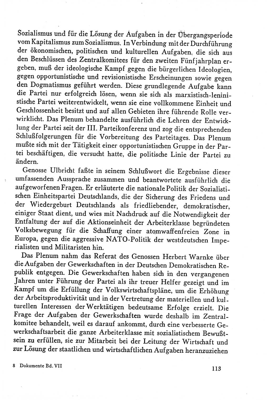 Dokumente der Sozialistischen Einheitspartei Deutschlands (SED) [Deutsche Demokratische Republik (DDR)] 1958-1959, Seite 113 (Dok. SED DDR 1958-1959, S. 113)