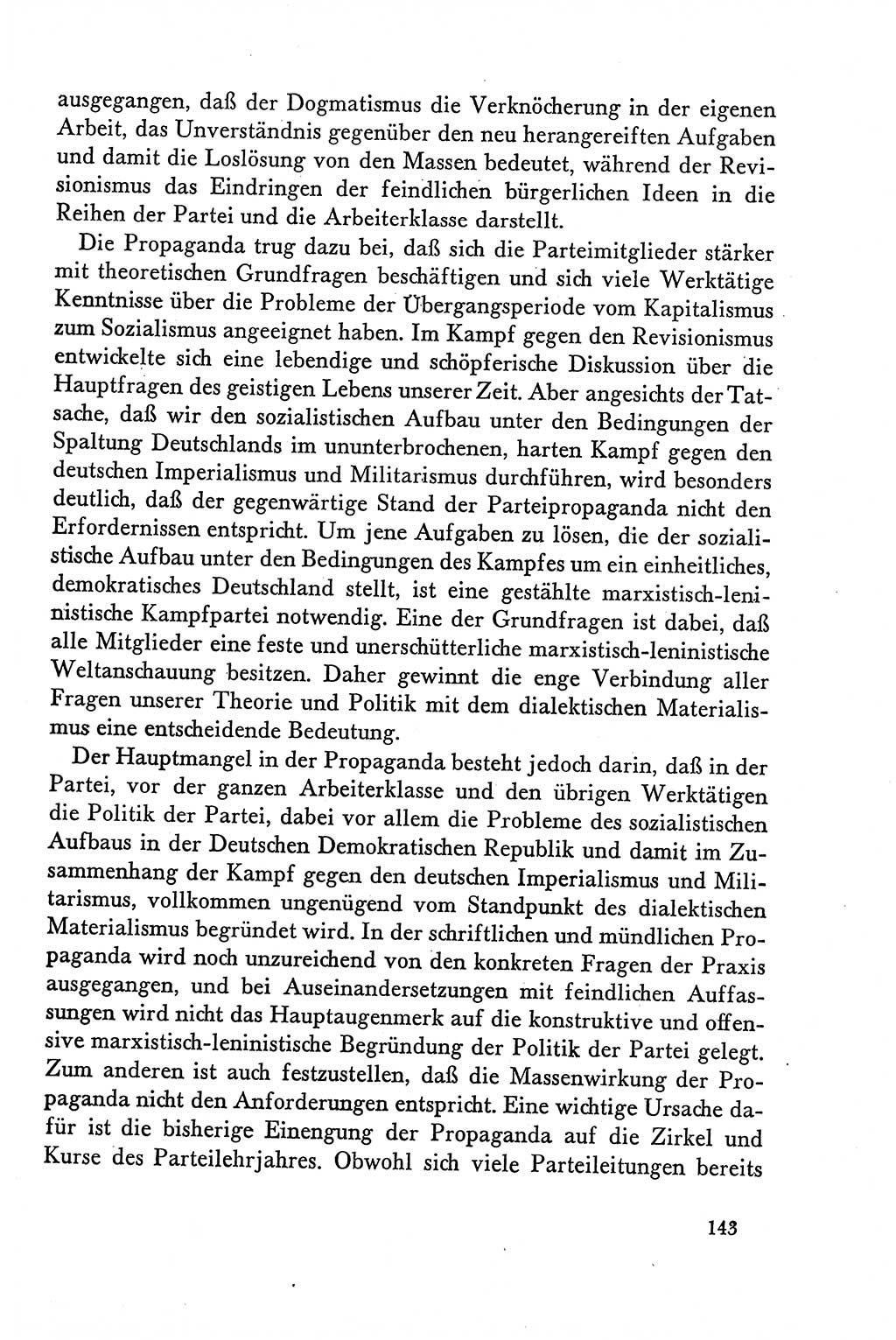 Dokumente der Sozialistischen Einheitspartei Deutschlands (SED) [Deutsche Demokratische Republik (DDR)] 1958-1959, Seite 143 (Dok. SED DDR 1958-1959, S. 143)