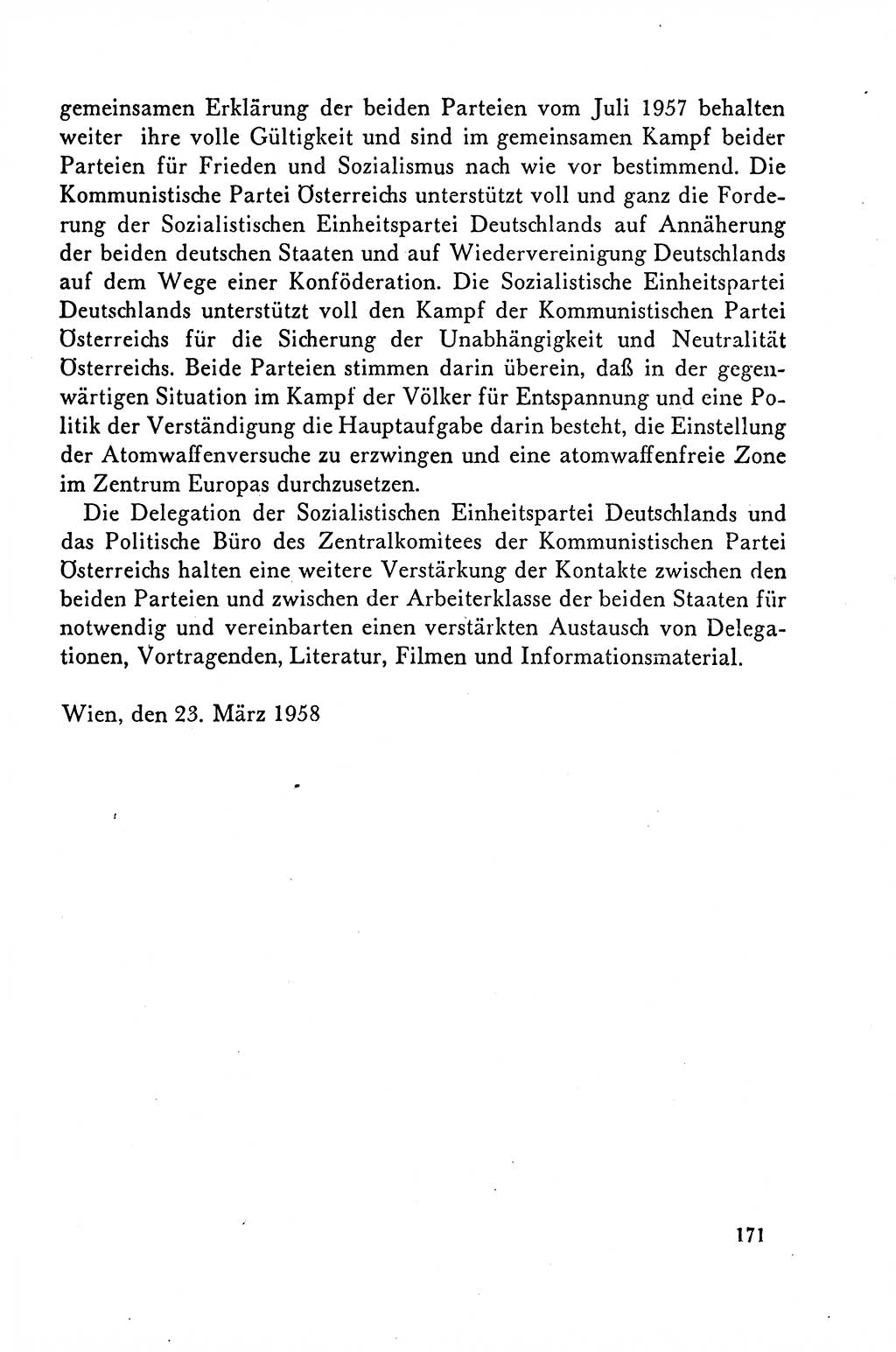 Dokumente der Sozialistischen Einheitspartei Deutschlands (SED) [Deutsche Demokratische Republik (DDR)] 1958-1959, Seite 171 (Dok. SED DDR 1958-1959, S. 171)