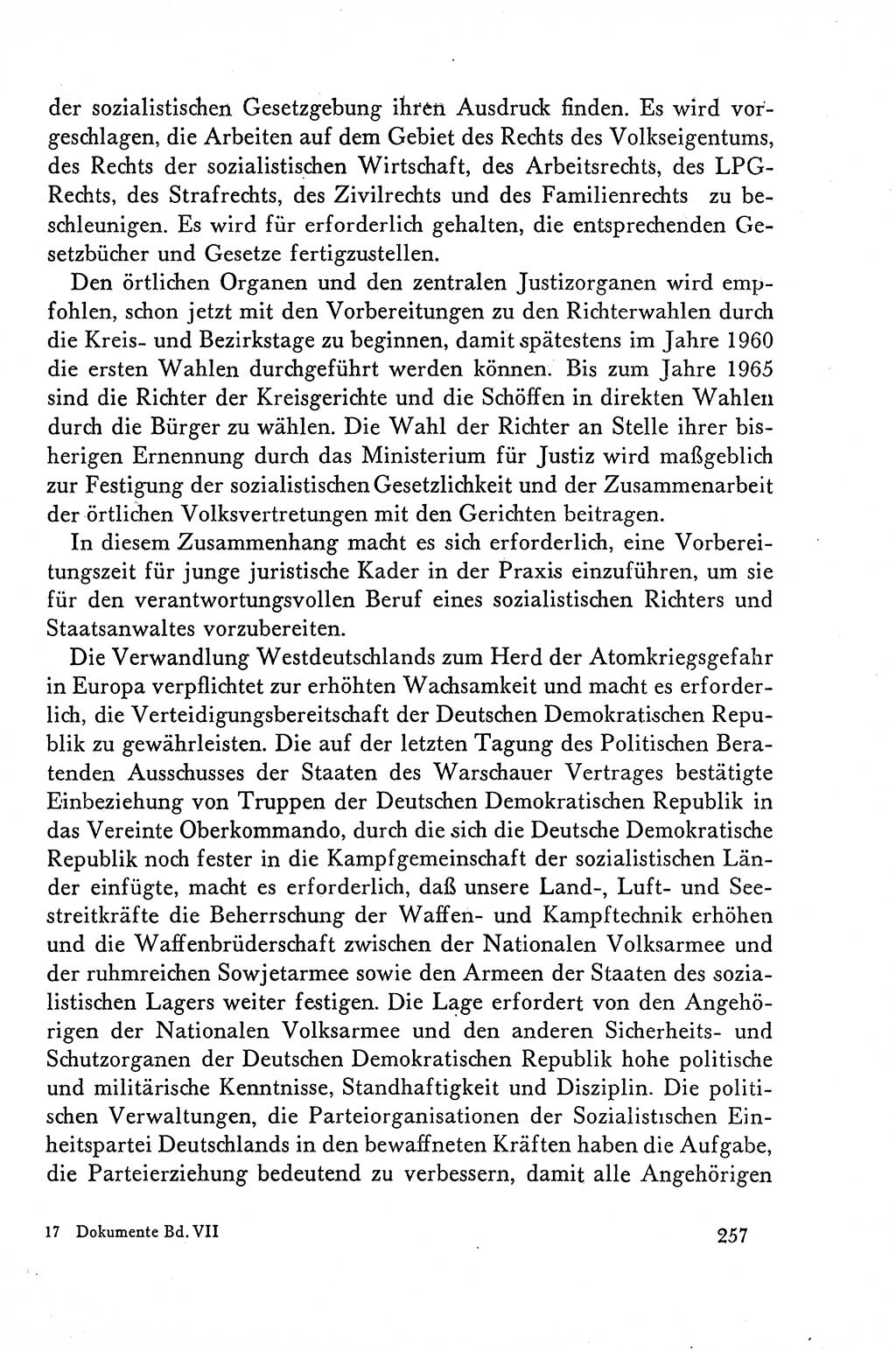 Dokumente der Sozialistischen Einheitspartei Deutschlands (SED) [Deutsche Demokratische Republik (DDR)] 1958-1959, Seite 257 (Dok. SED DDR 1958-1959, S. 257)