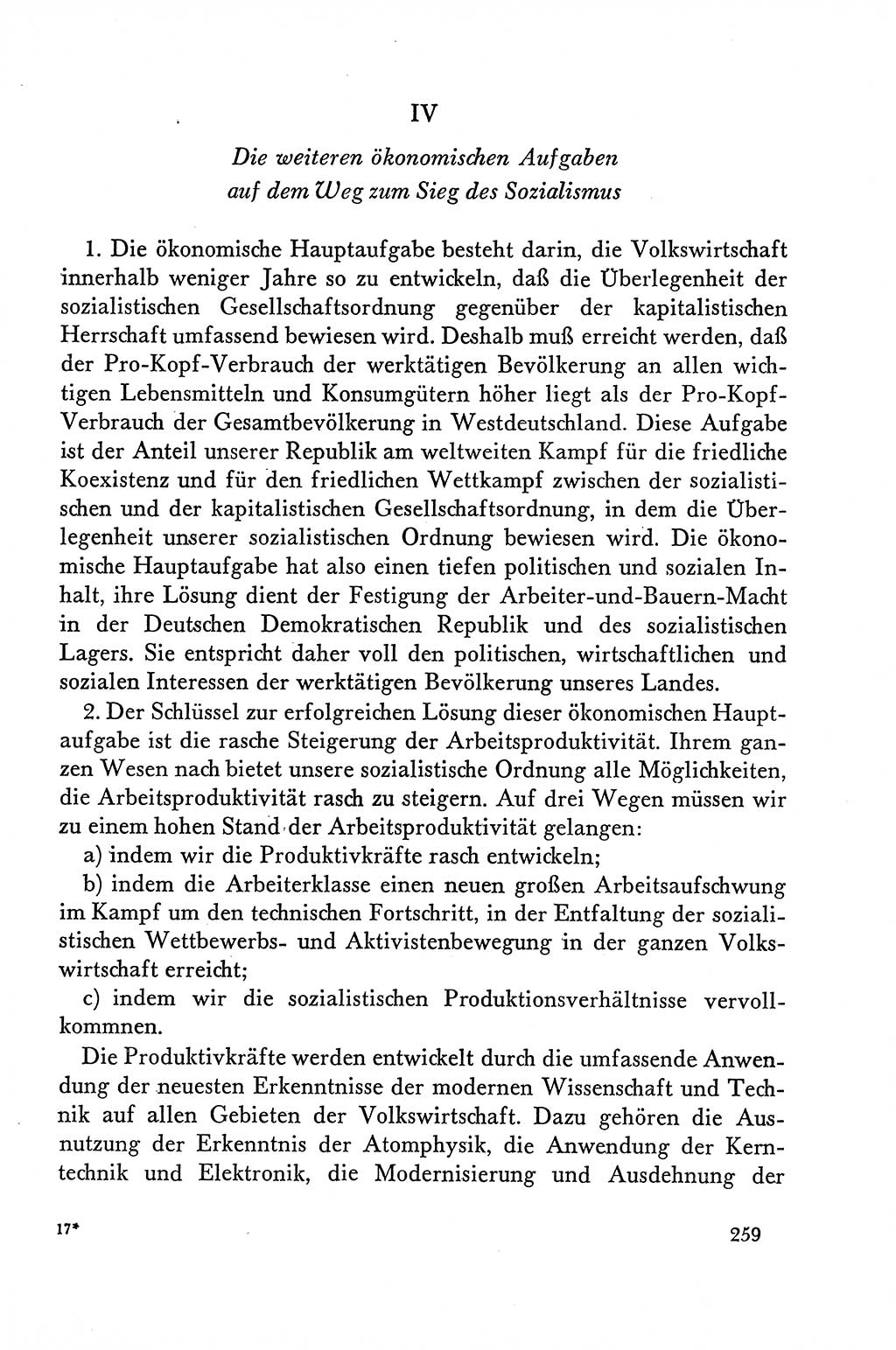 Dokumente der Sozialistischen Einheitspartei Deutschlands (SED) [Deutsche Demokratische Republik (DDR)] 1958-1959, Seite 259 (Dok. SED DDR 1958-1959, S. 259)