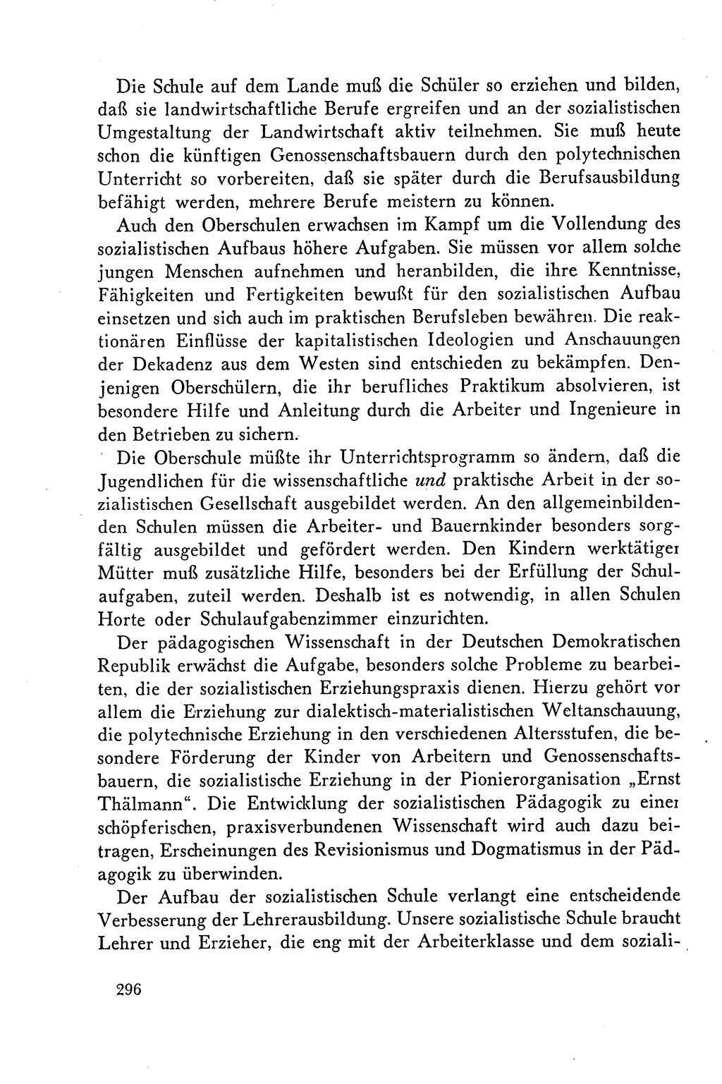 Dokumente der Sozialistischen Einheitspartei Deutschlands (SED) [Deutsche Demokratische Republik (DDR)] 1958-1959, Seite 296 (Dok. SED DDR 1958-1959, S. 296)